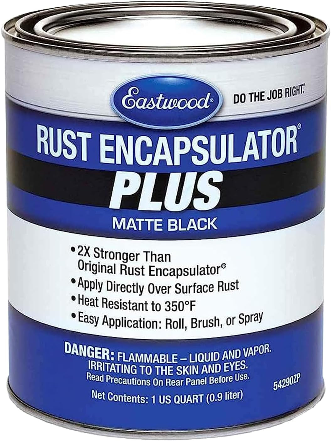 Matte Black Rust Encapsulator plus | Long Lasting Durable Finish 1 Coat Maximum Rust Protection | Heat Resistance up to 350 Degrees Fahrenheit | 1 Quart, Matte Black