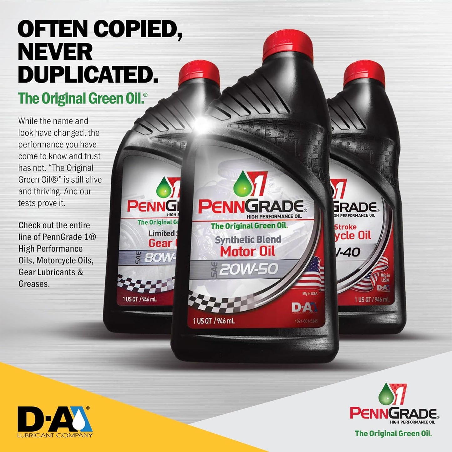 , 71196, Synthetic Blend High Performance Oil SAE 20W-50, 1 Quart (6 Pack)