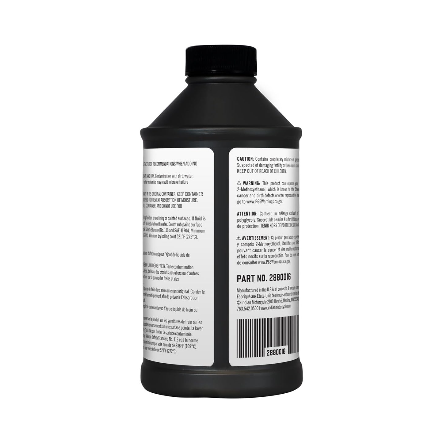 Dot 4 Brake Fluid, for Specific Models, for Maximum Brake Lever Response and Sensitivity, 12 Oz., Part 2880016