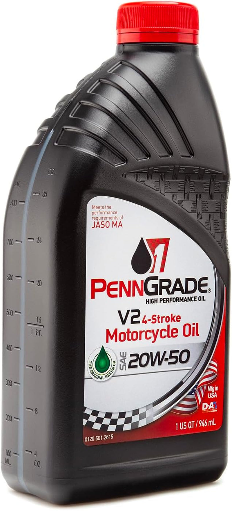 , 71576, V2 4-Stroke Motorcycle Oil SAE 20W-50, 1 Quart (6 Pack)