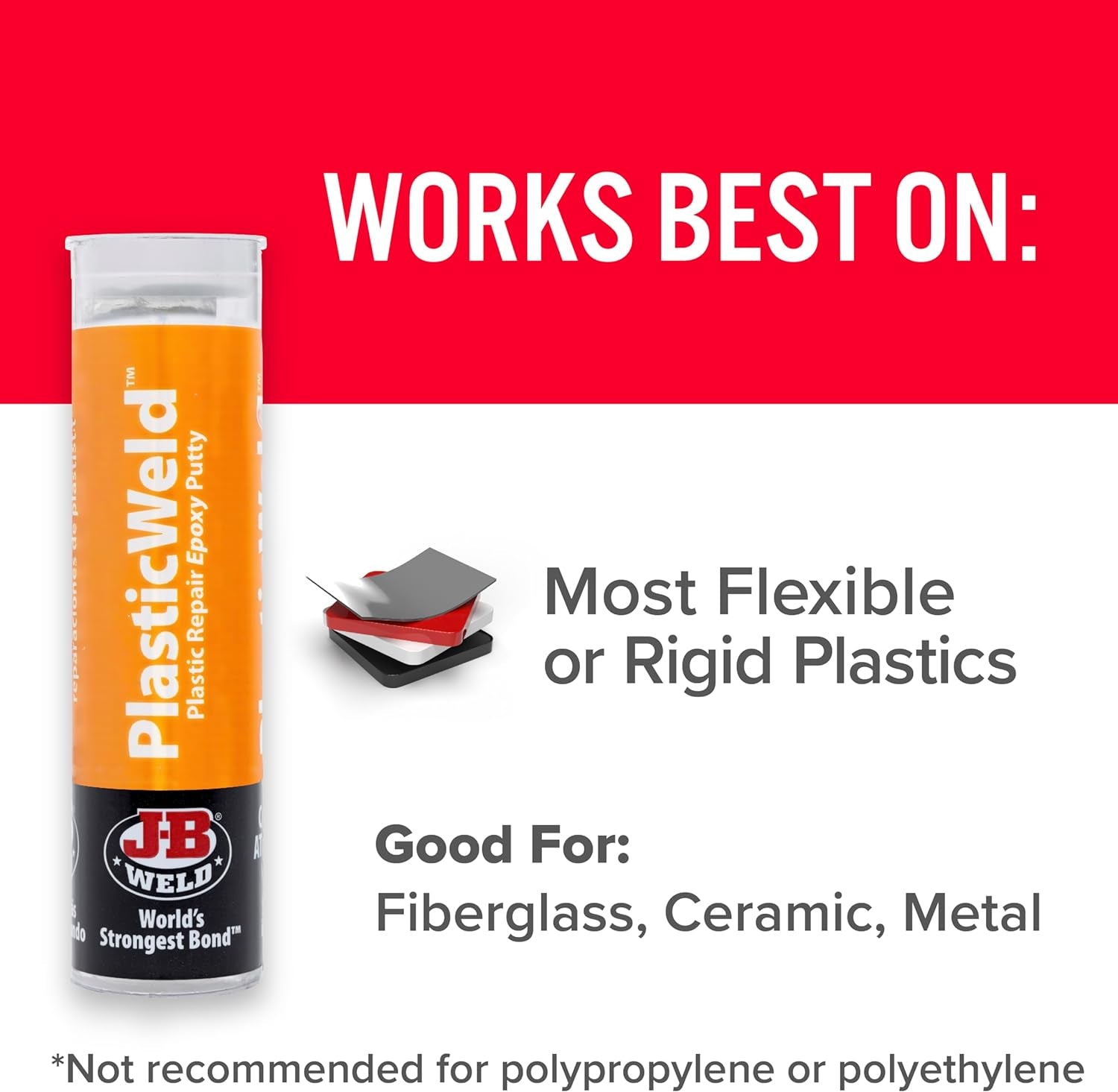 8237 Plasticweld Plastic Repair Epoxy Putty - 2 Oz.