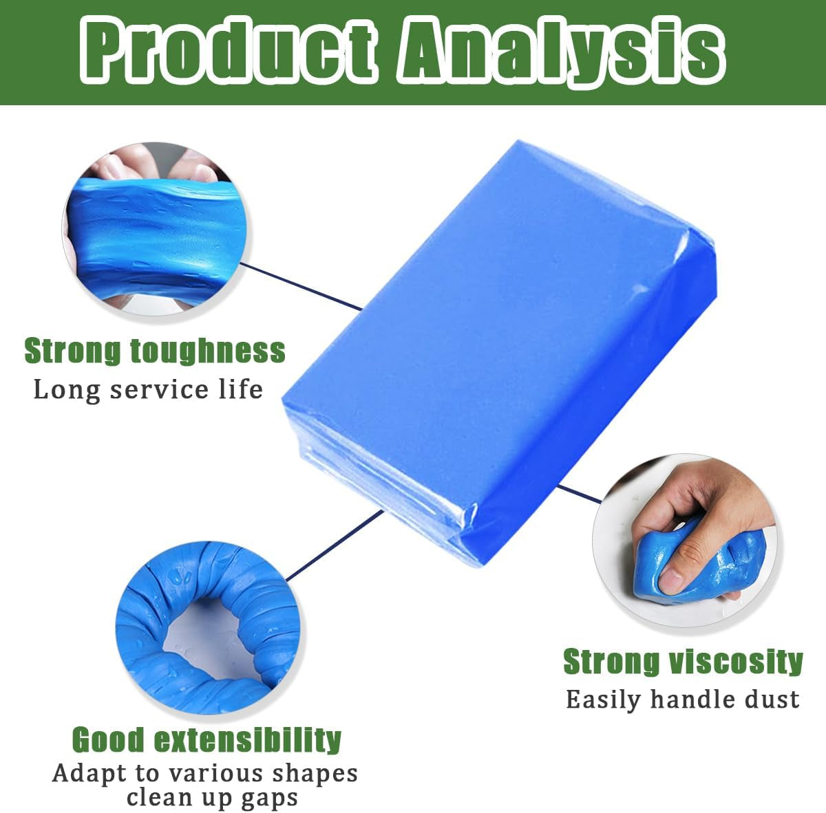 4 PCS Blue Car Clay Bar 100 G Auto Detailing Magic Clay Bars for Car Washing Cleaner