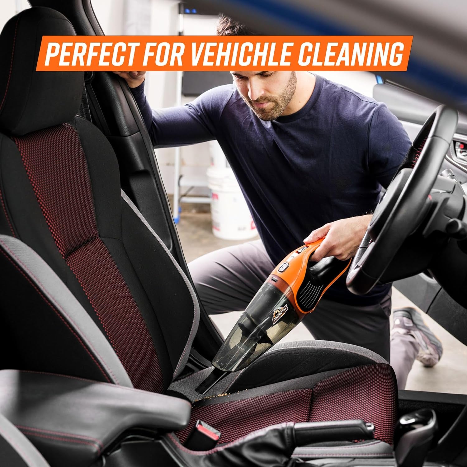 AA07V1 0902 Handheld Car Vac, Orange
