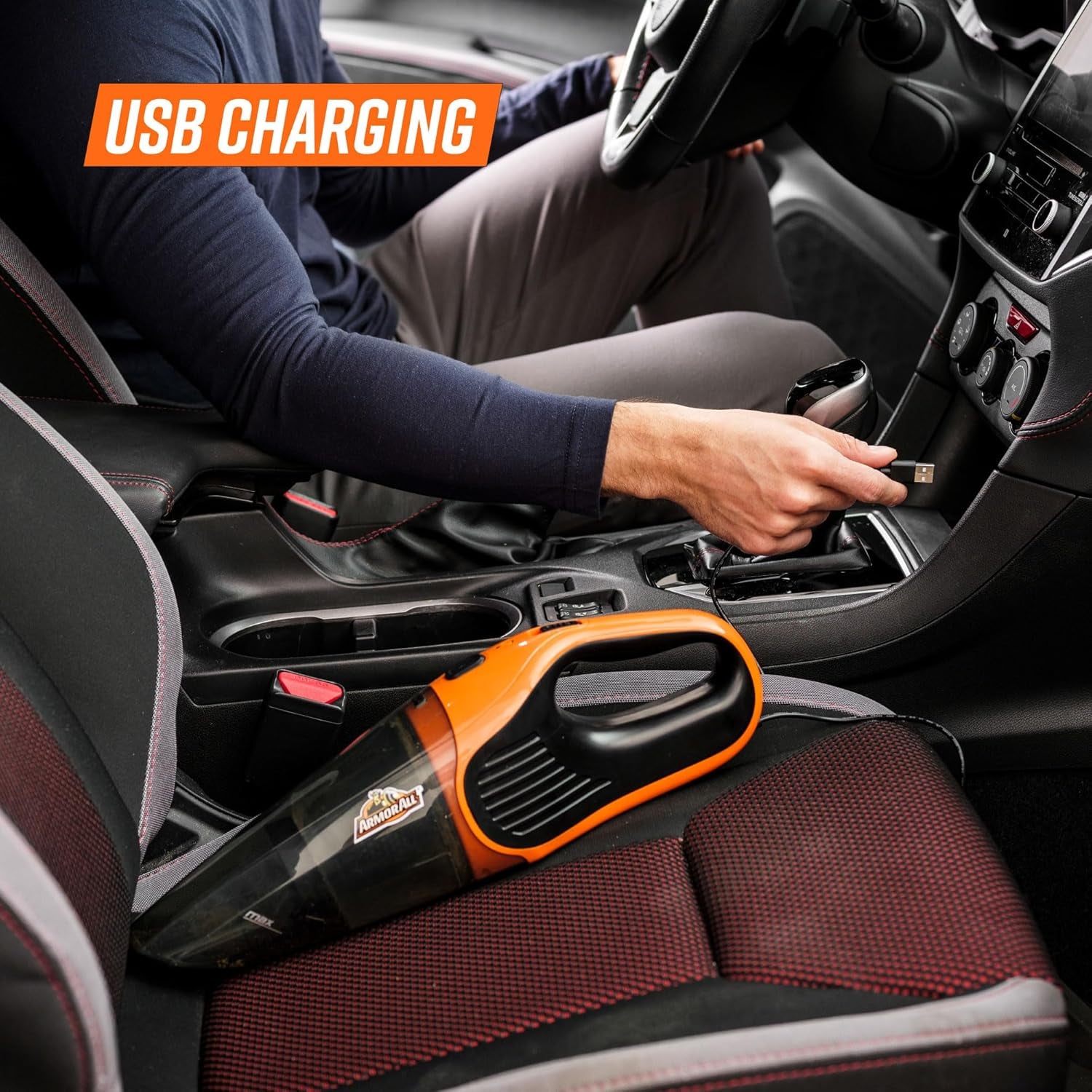 AA07V1 0902 Handheld Car Vac, Orange