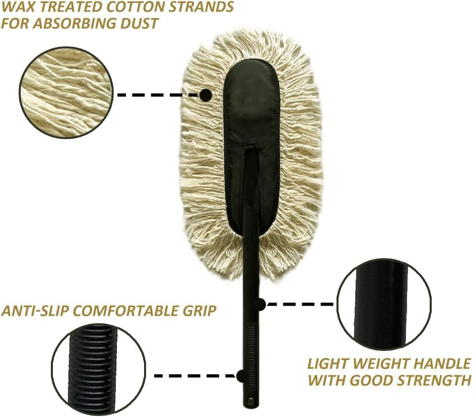 The  Car Duster – 100% Wax-Treated for Instant Dust Removal | No Scratches, No Hassle, Just a Clean Car