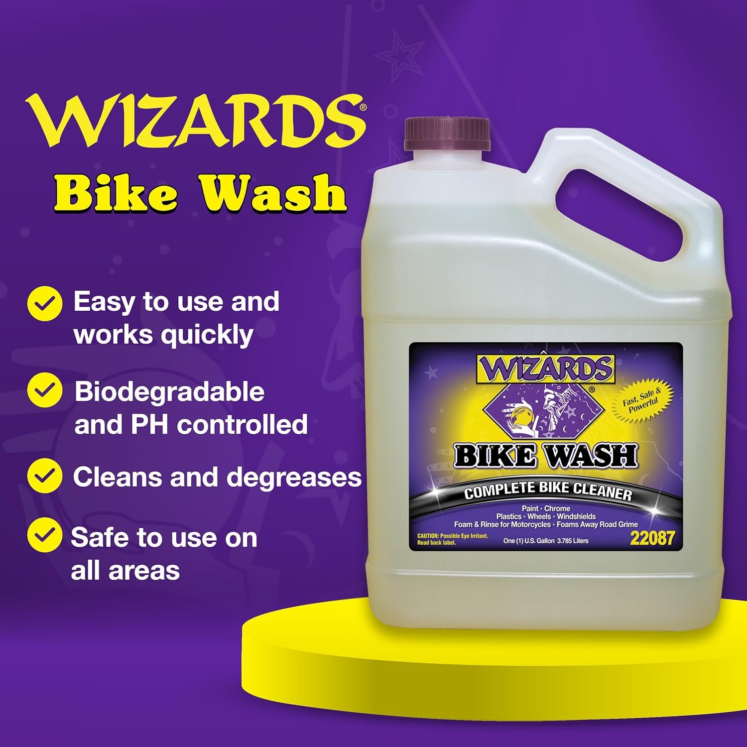 Bike Wash - Cleaner for Motorcycle Washing Kit - Quick Detailer for Bike Kit with Bug Remover - for Your Motorcycle Accessories and Detail Kit - 1 Gallon