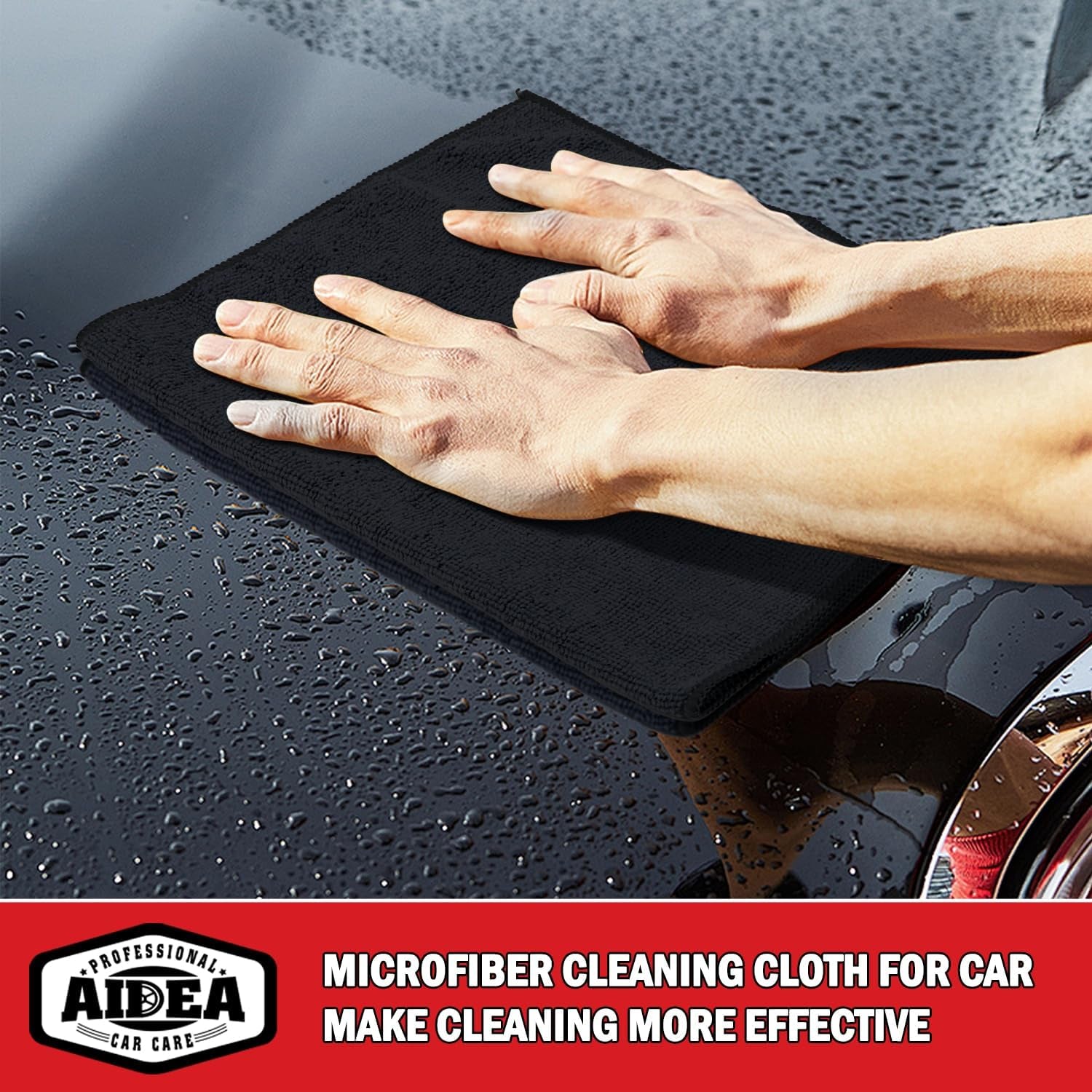 Microfiber Cleaning Cloth 24 Pack, Microfiber Towels for Cars, Soft & Absorbent Cleaning Rags, Premium Lint Free Shop Towels for House, Kitchen, Car, 12Inx16In