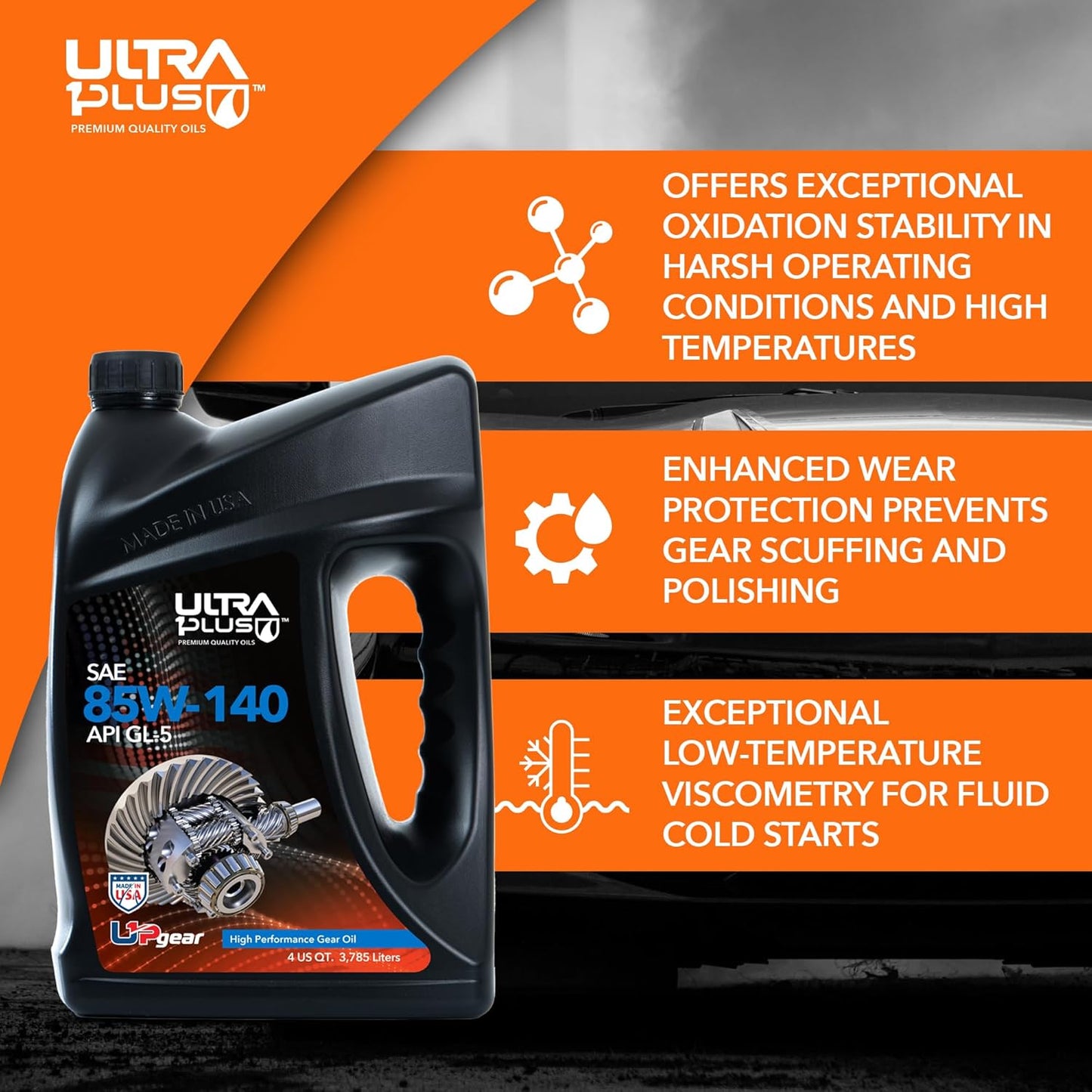 SAE 85W-140 Conventional Gear Oil, API GL-5