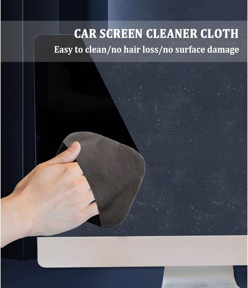 Car Screen Cleaner Cloth,Rapid Dust Removal Microfiber Cleaning Cloth for Car Display,Cell Phones,Dashboard,Double Sided Car Touch Screen Cleaner Car Accessories for Car,Truck,Suv