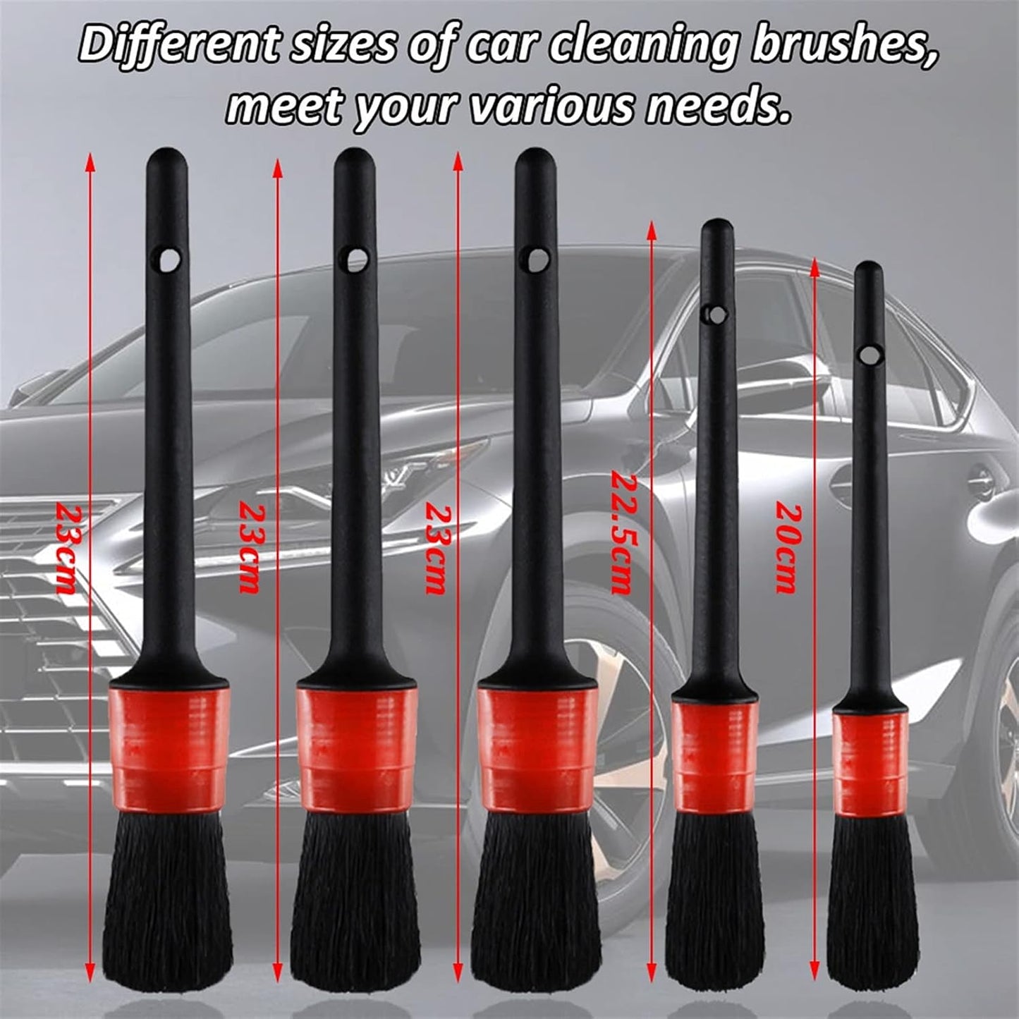 Polishing Pad 30Pcs Detailing Brush Set Power Scrubber Drill Brush Car Detail Brush for Air Vents Car Polish Pad for Glass Tire Rim Cleaning High Chemical Resistance and Durability Perfor