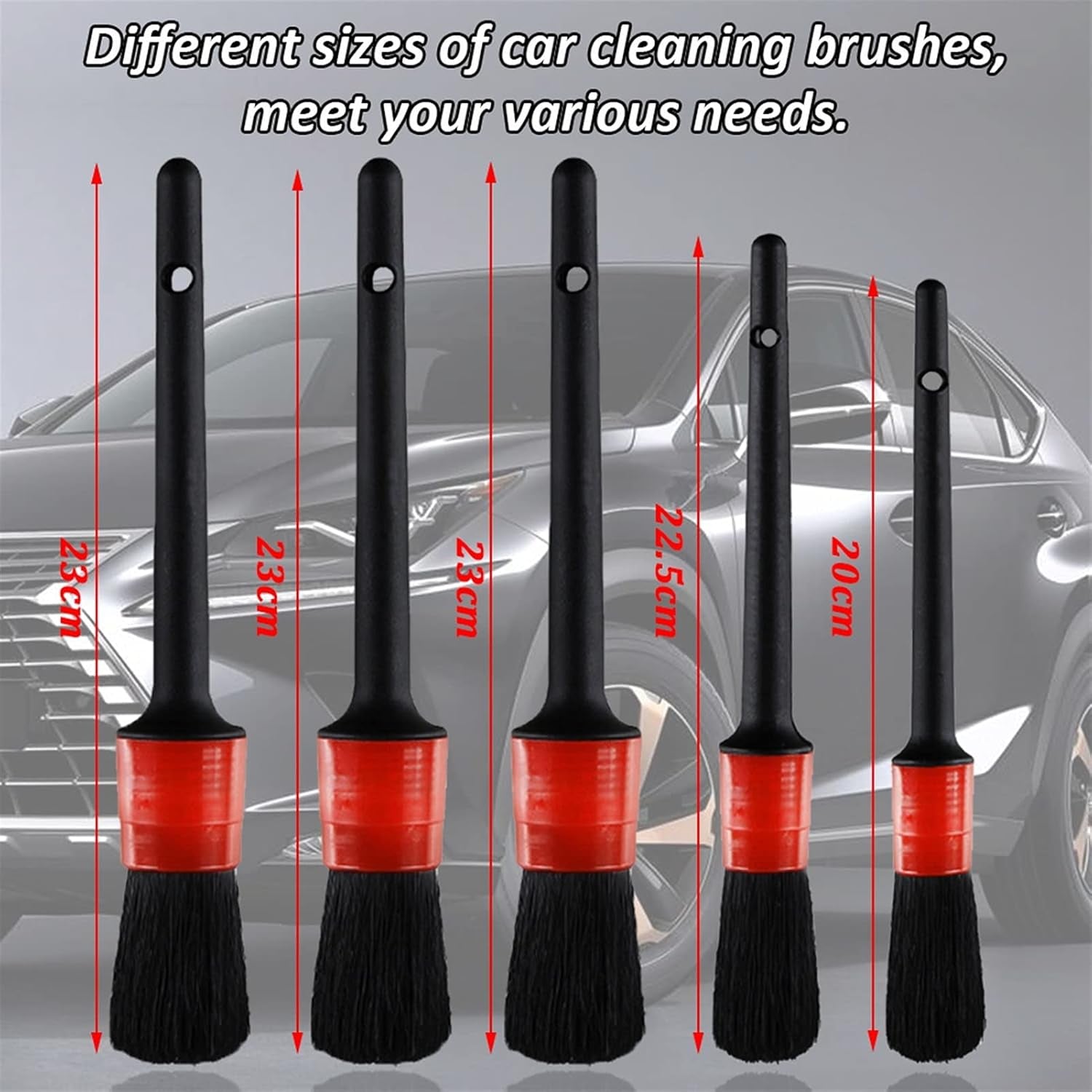 Polishing Pad 30Pcs Detailing Brush Set Power Scrubber Drill Brush Car Detail Brush for Air Vents Car Polish Pad for Glass Tire Rim Cleaning High Chemical Resistance and Durability Perfor