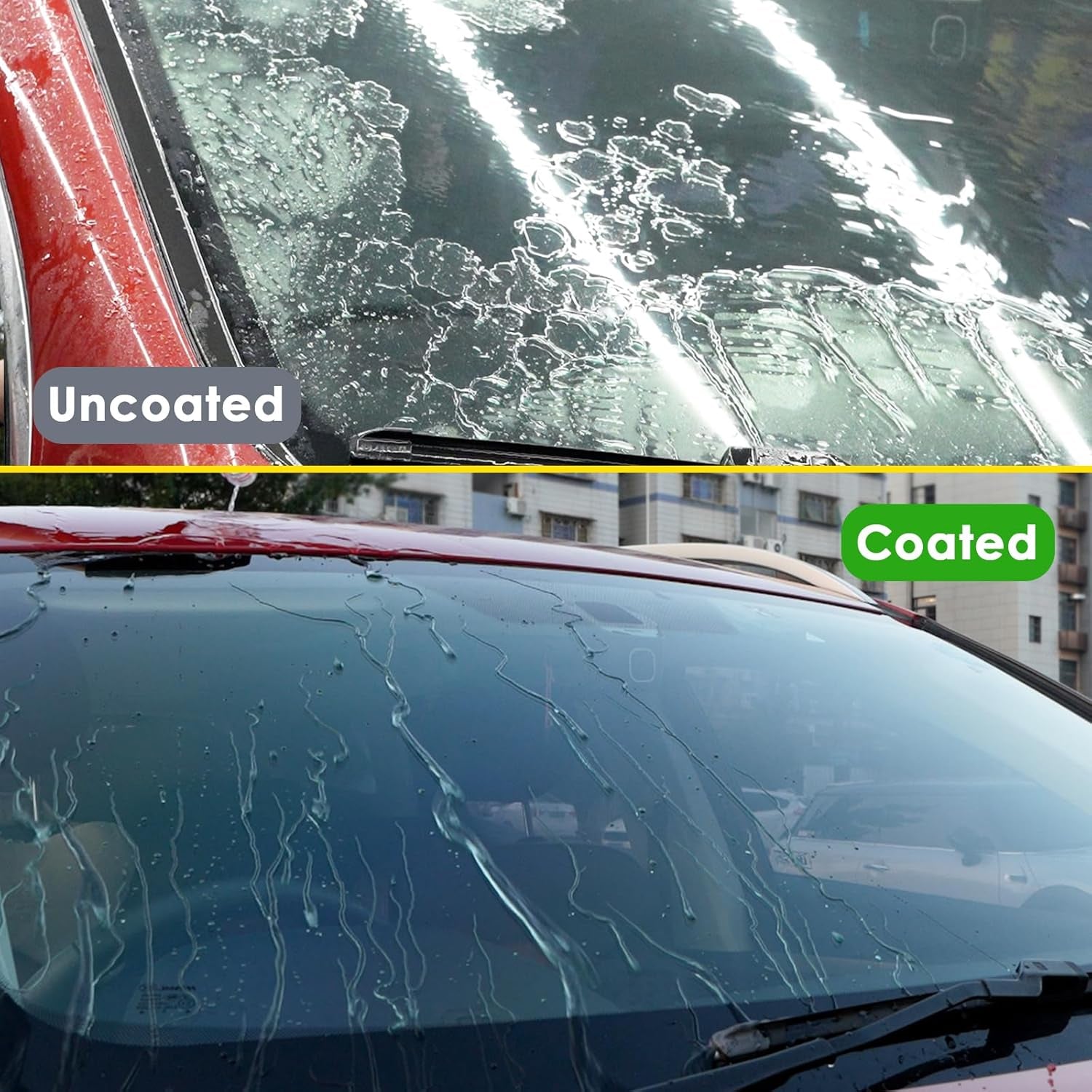 Glass Care Kit,Ceramic Coating for Glass,Hydrophobic Sio2 Windshield Coating,User Friendly Ceramic Tire Coating,Shine Tire Dressing,Tire Coat Spray Safe on Rubber,Vinyl and Plastic