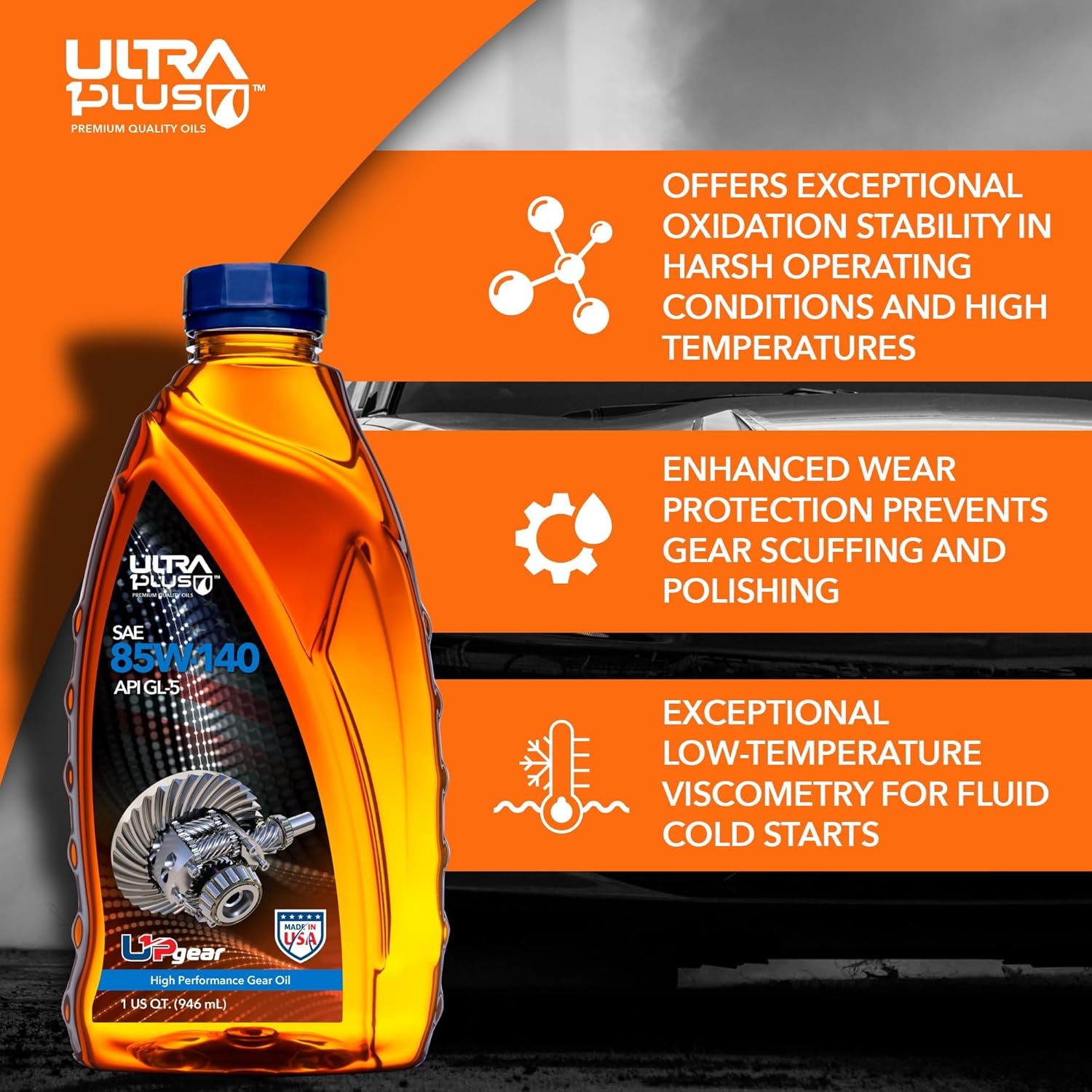 SAE 85W-140 Conventional Gear Oil, API GL-5