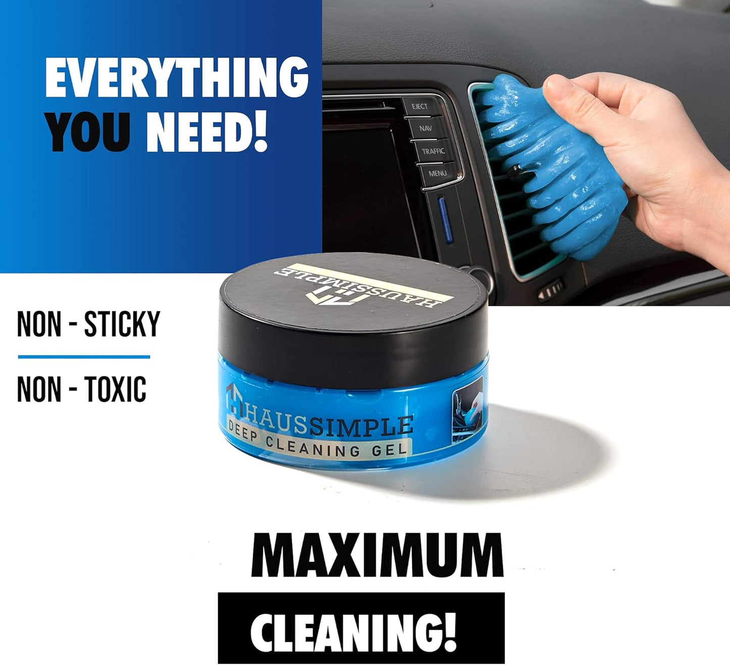 Car Cleaning Gel for Car Detailing - Pack of 4 - for Removing Dust from Car Vent Dashboard Interior, Keyboard Cleaning Putty for PC, Laptop