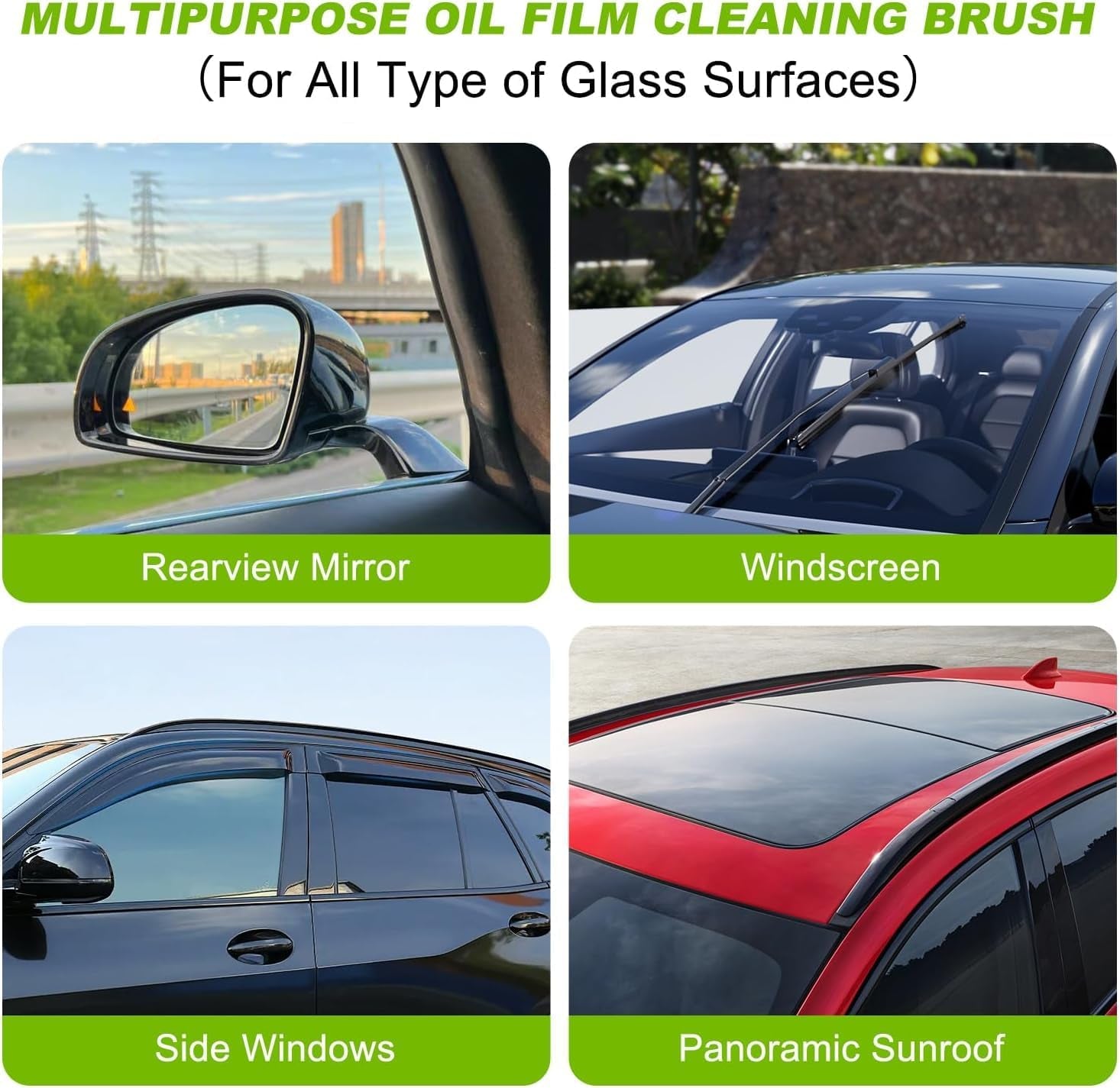 Automotive Oil Film Cleaning Brush, Car Windshield Cleaner, Clear Vision Glass Cleaner, Prevents Rain and Fog Cleaning Glass Brush (1Pcs) (1)