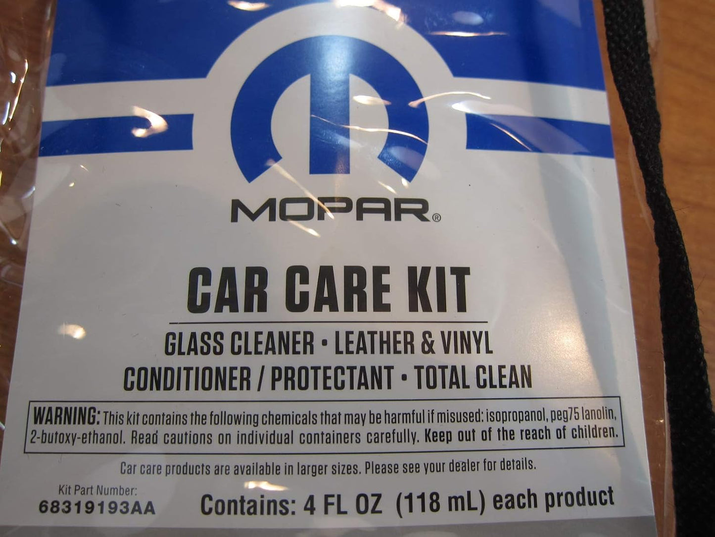 Car Care Kit Including Glass Leather & Vinyl & All Purpose Cleaners OEM