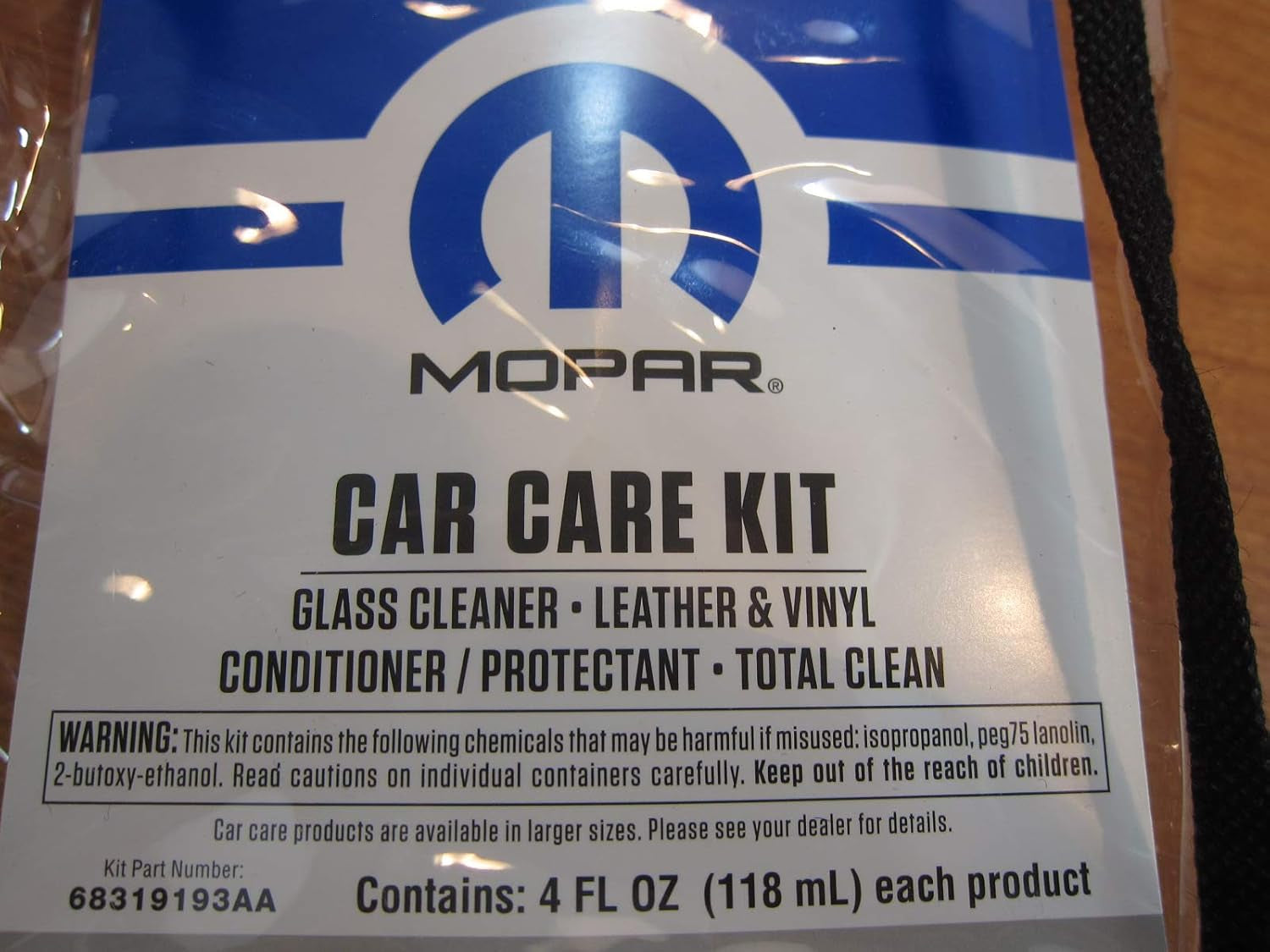 Car Care Kit Including Glass Leather & Vinyl & All Purpose Cleaners OEM
