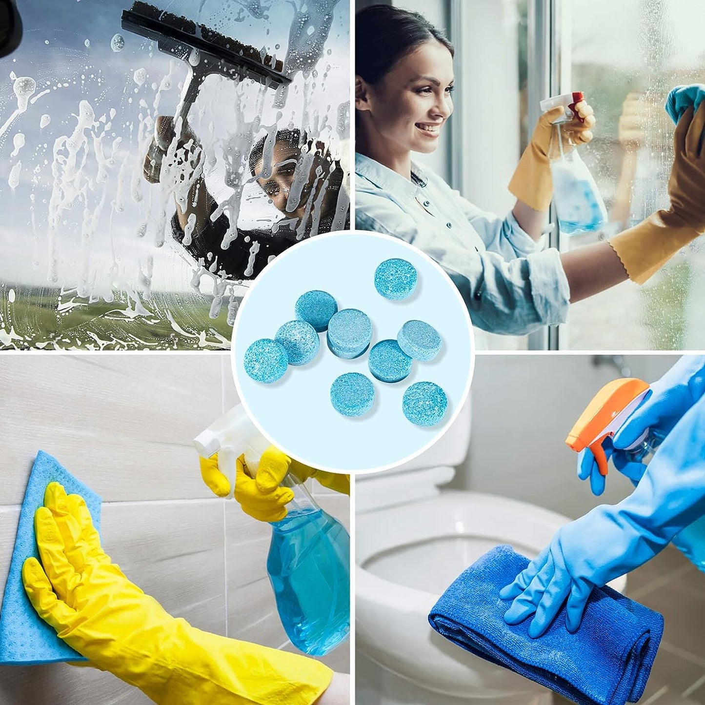 Car Windshield Washer Tablets - Washer Fluid Tablets Glass Cleaner Concentrate Car Windshield Wiper Fluid Car Windshield Cleaner Automotive Glass Cleaner