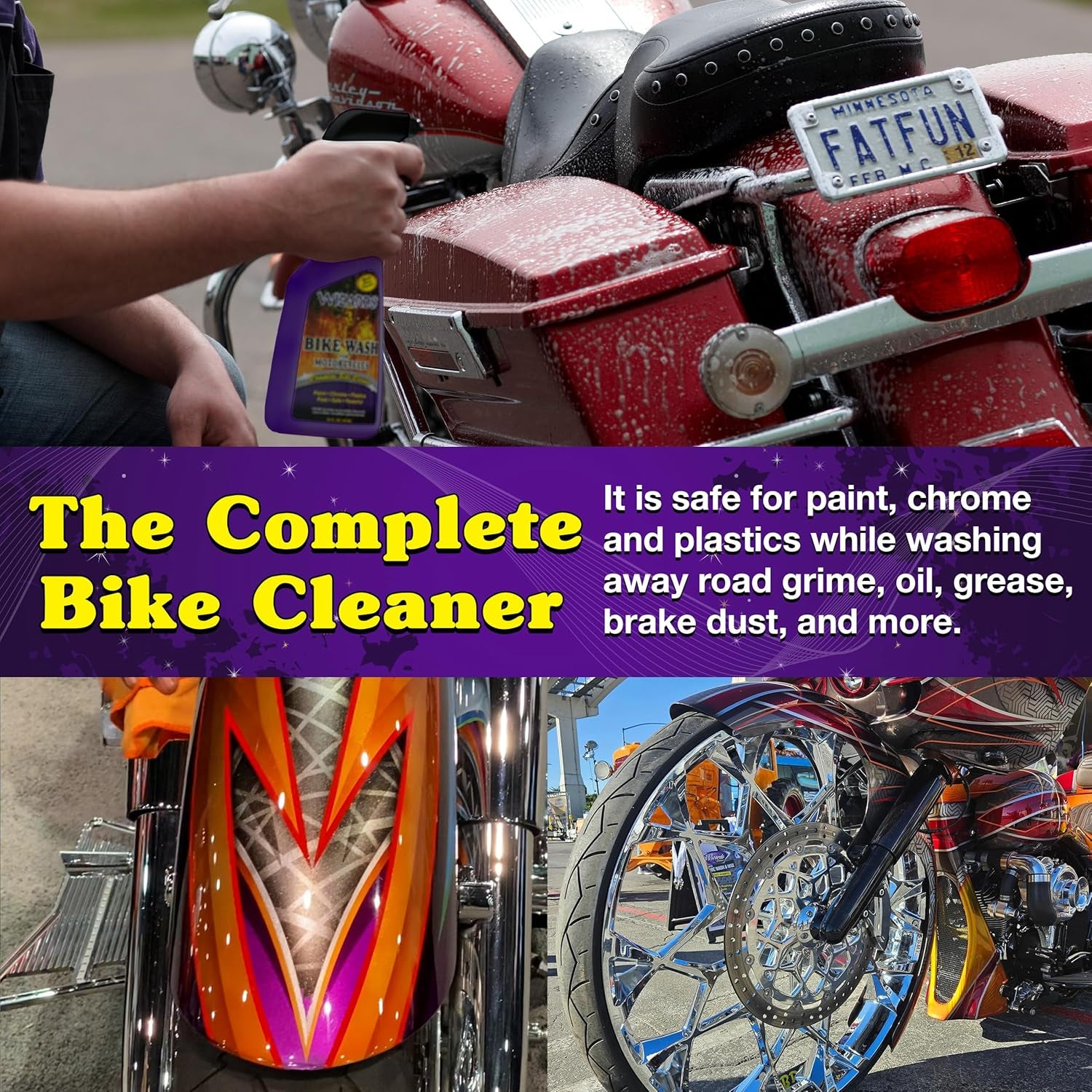 Bike Wash - Cleaner for Motorcycle Washing Kit - Quick Detailer for Bike Kit with Bug Remover - for Your Motorcycle Accessories and Detail Kit - 1 Gallon