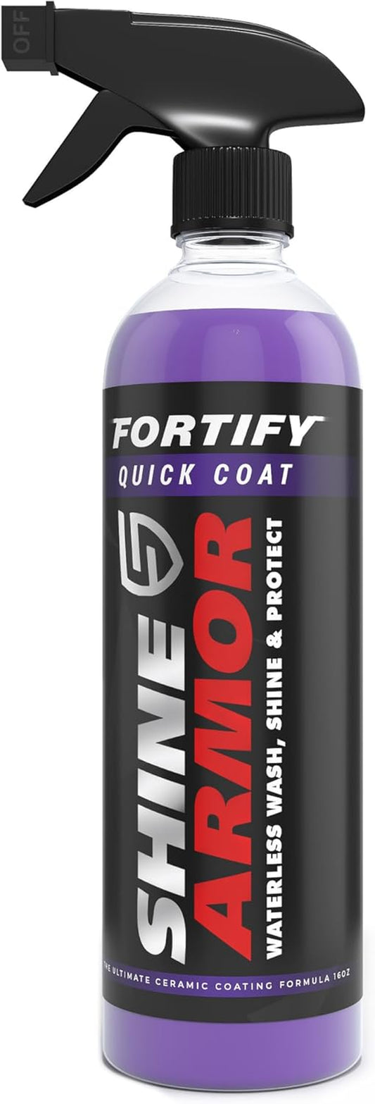 Fortify Quick Coat – 3-In-1 Ceramic Coating Spray (8Oz) | Waterless Wash, Shine & Protection | Streak-Free, Hydrophobic Car Wax for Paint & Trim