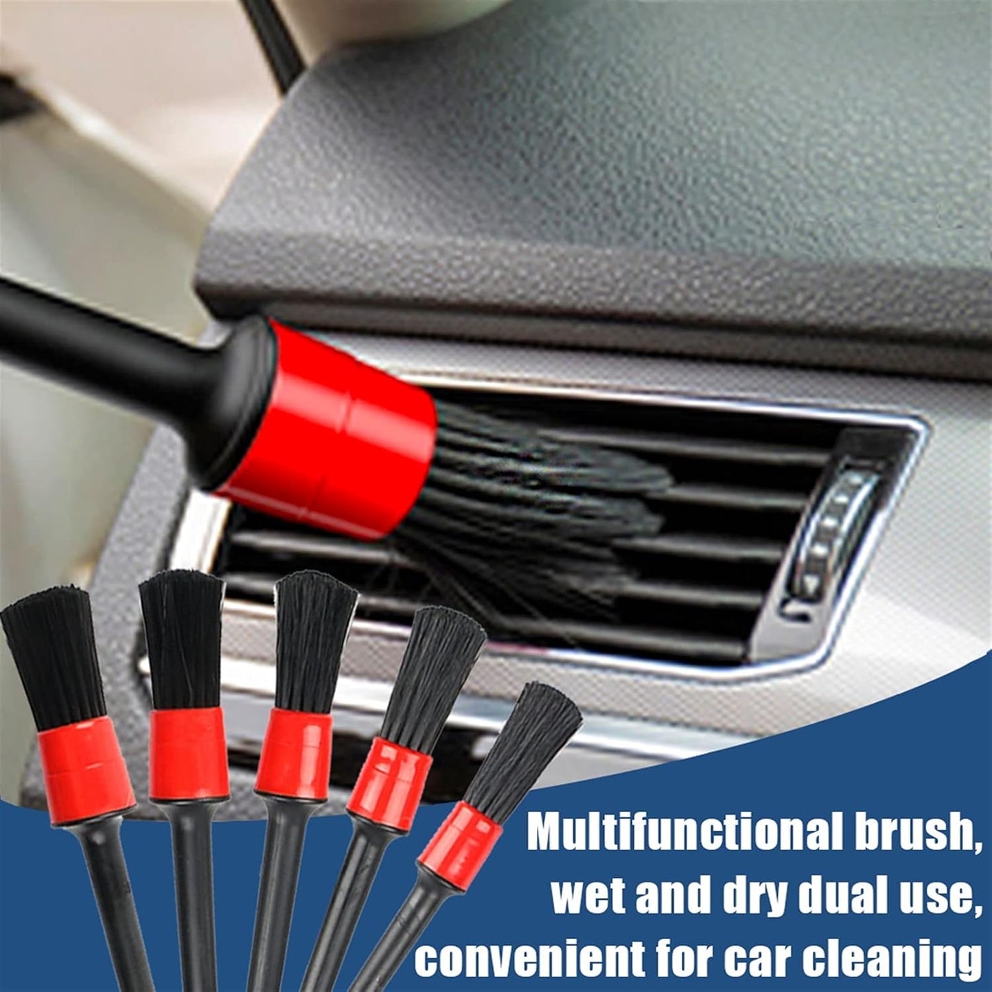 Polishing Pad 30Pcs Detailing Brush Set Power Scrubber Drill Brush Car Detail Brush for Air Vents Car Polish Pad for Glass Tire Rim Cleaning High Chemical Resistance and Durability Perfor