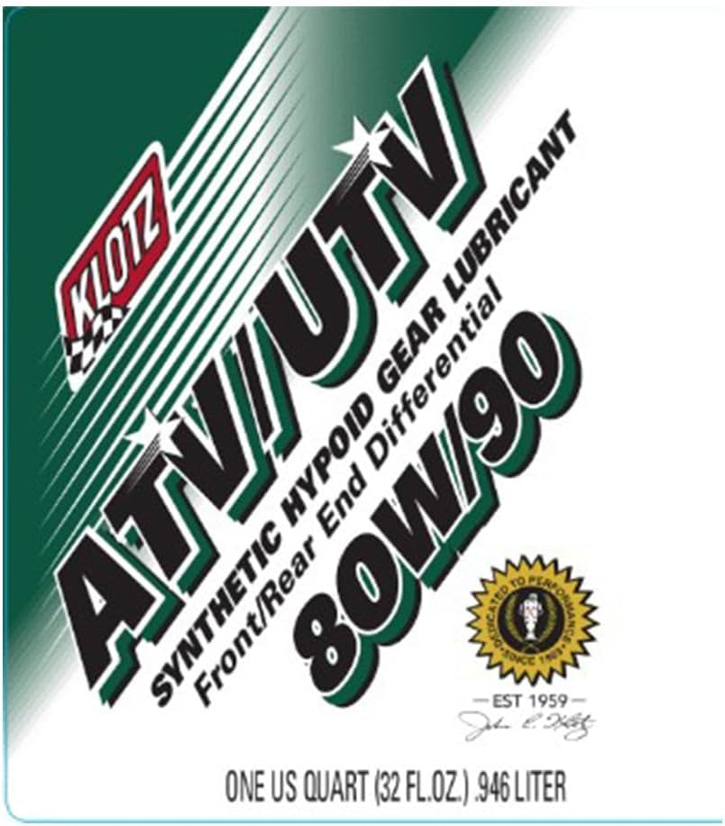 ATV UTV SXS 80W-90 Front & Rear End Differential Fluid Synthetic  Oil Lubricant – 32 Ounce | Side by Side Transmission Differential Gear Protection, Corrosion Inhibitor, Anti-Wear