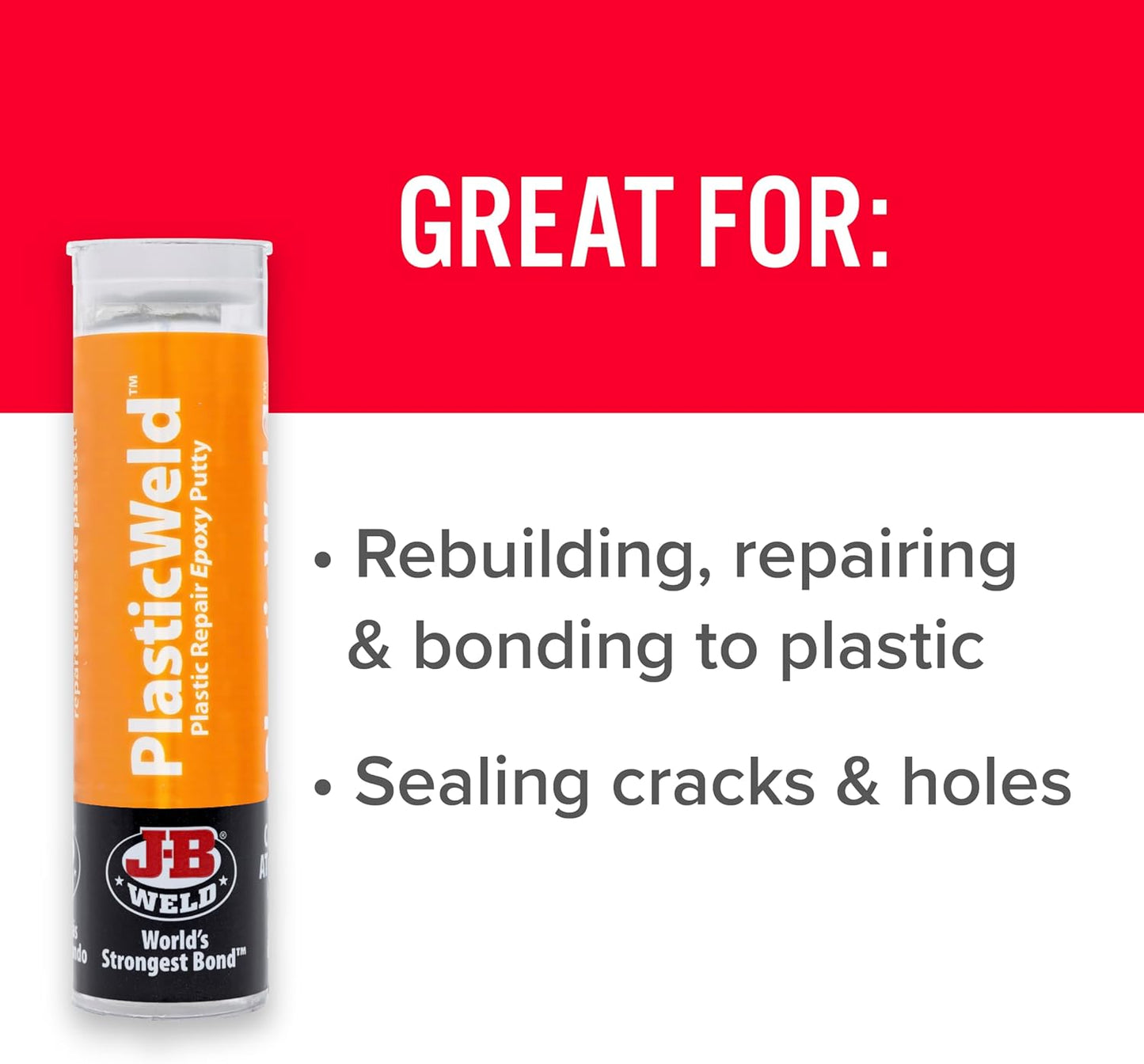 8237 Plasticweld Plastic Repair Epoxy Putty - 2 Oz.