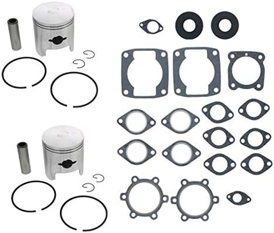 Piston and Gasket Kit for Arctic Cat Panther 1986-1988 Snowmobile by