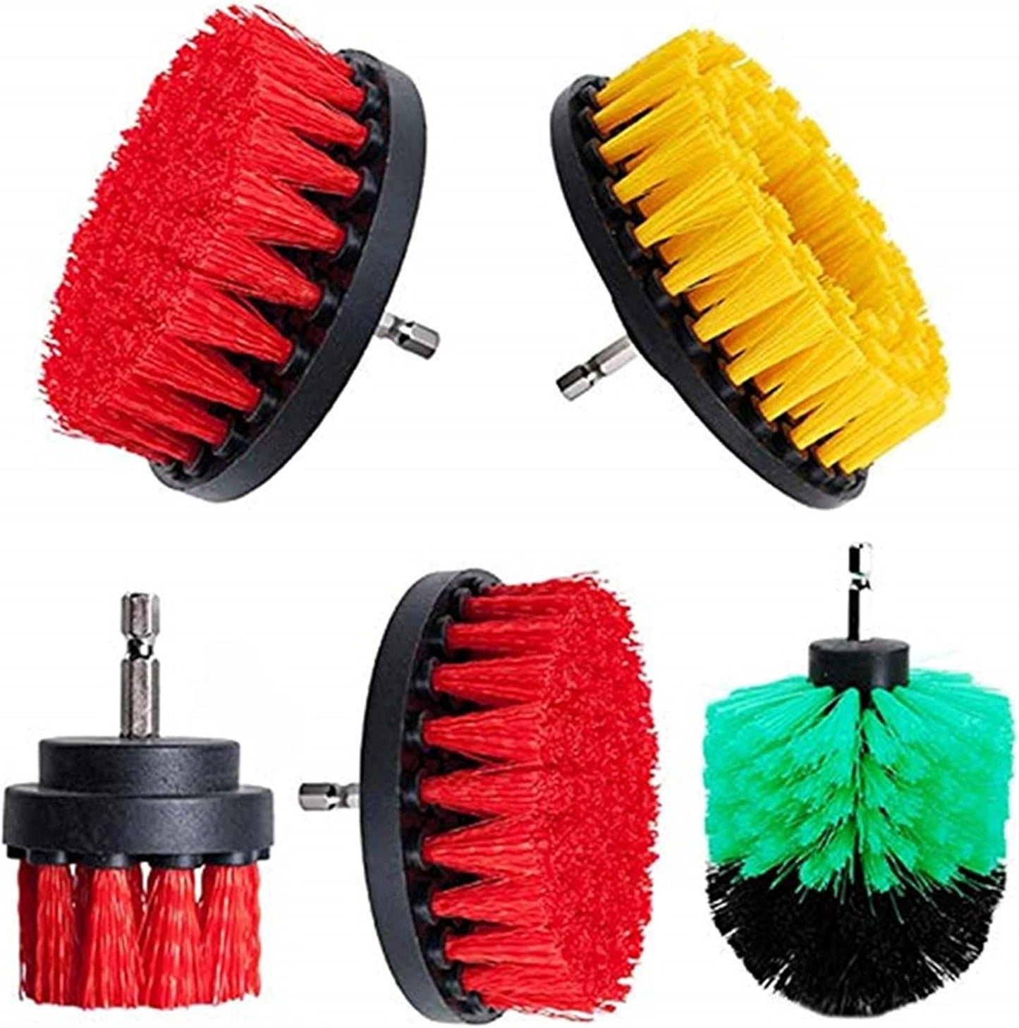Polishing Pad Electric Drill Brush Kit Tile Grout Scrubber Cleaning Drill Nylon Brushes Tub Cleaner Kit Wood Grinding Polishing Tool High Chemical Resistance and Durability Performanc