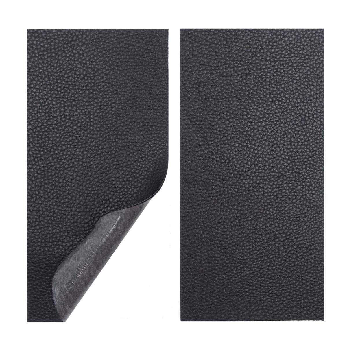 Leather Repair Kits for Couches and Cars, Leather Repair Patches Super-Thin Vinyl Repair Kit 2 PCS Black