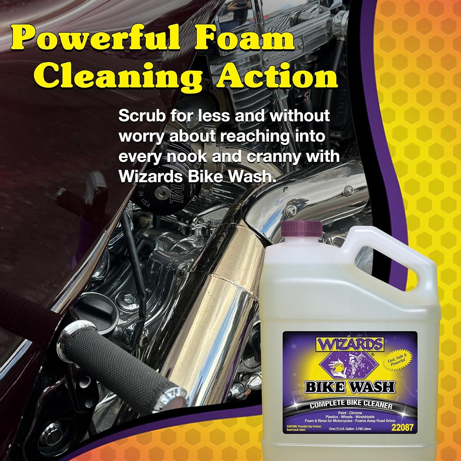 Bike Wash - Cleaner for Motorcycle Washing Kit - Quick Detailer for Bike Kit with Bug Remover - for Your Motorcycle Accessories and Detail Kit - 1 Gallon
