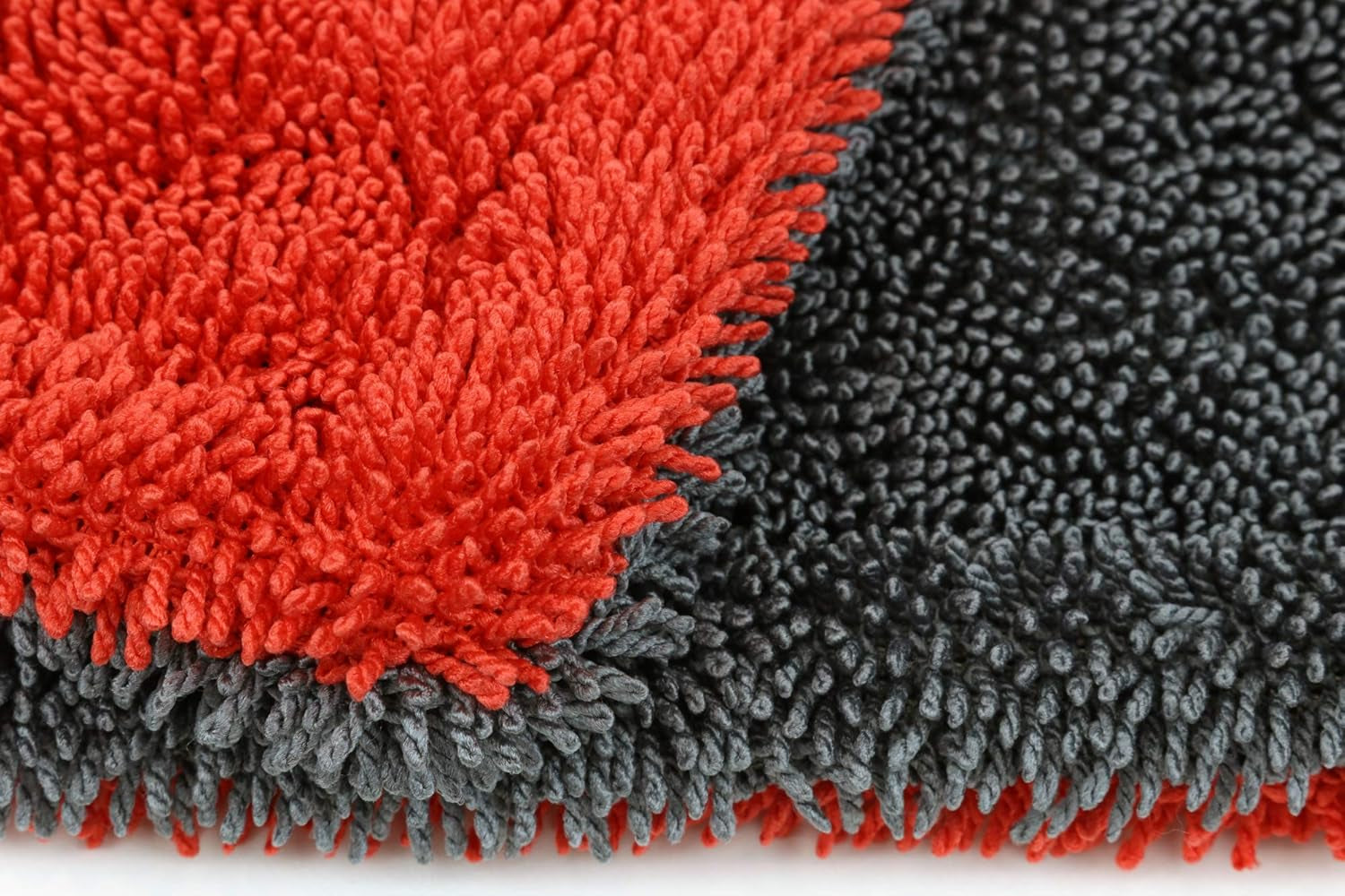 Dreadnought Microfiber Car-Drying Towel, Superior Absorbency for Drying Cars, Trucks, and Suvs, Double-Twist Pile, One-Pass Vehicle-Drying Towel (20 Inch X 30 Inch) - Pack of 1, Red/Gray