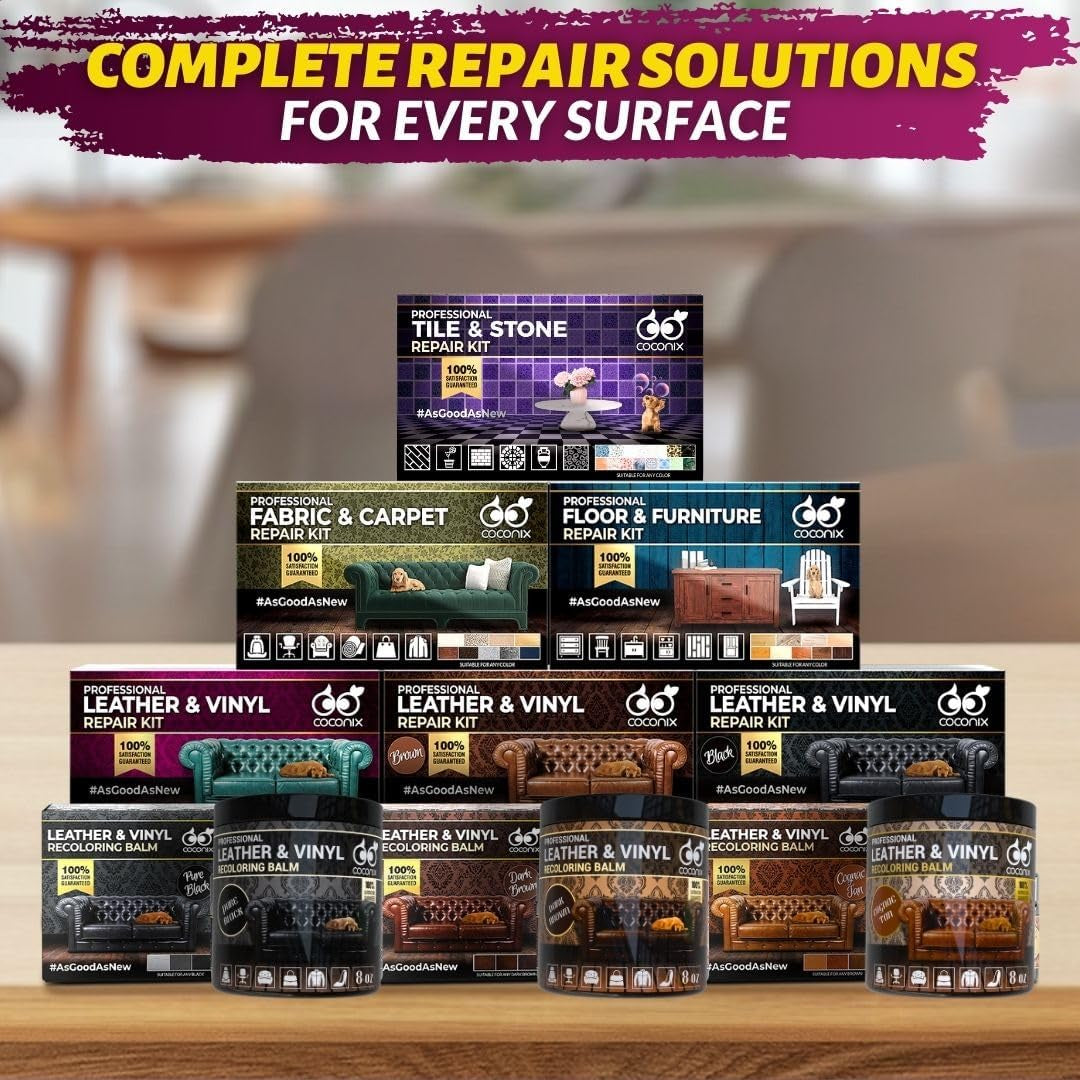 Leather Care PRO Professional Black Leather & Vinyl Repair Kit