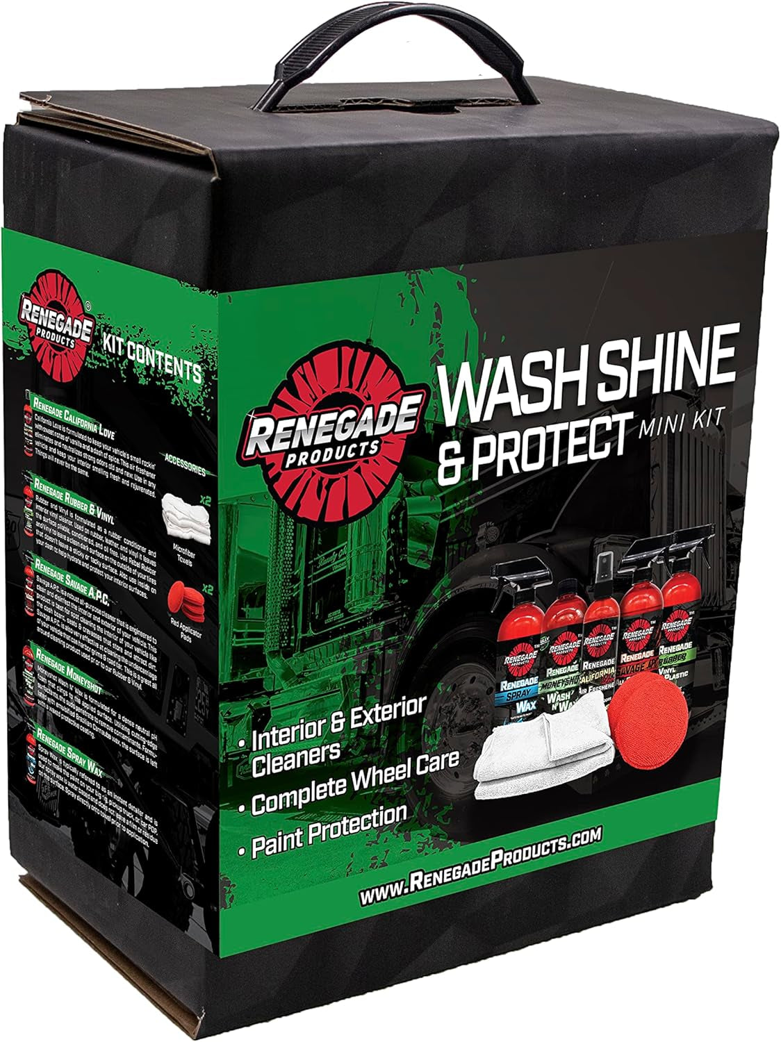 USA Wash, Shine & Protect Mini Kit for Home Detailing & Car Care 9 Piece Set