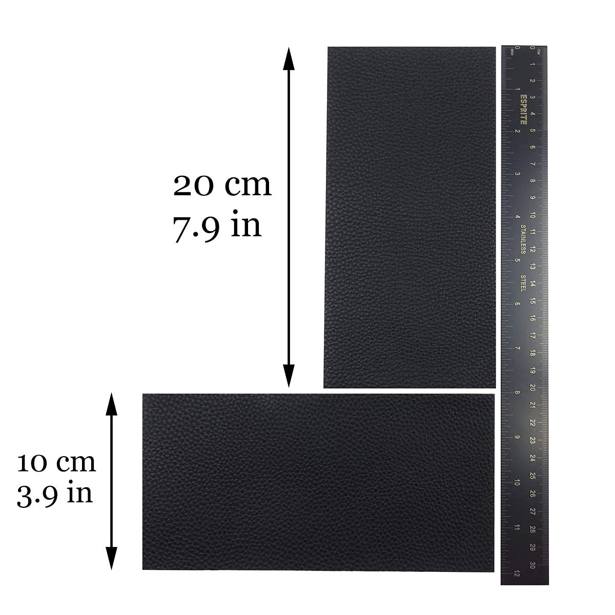 Leather Repair Kits for Couches and Cars, Leather Repair Patches Super-Thin Vinyl Repair Kit 2 PCS Black