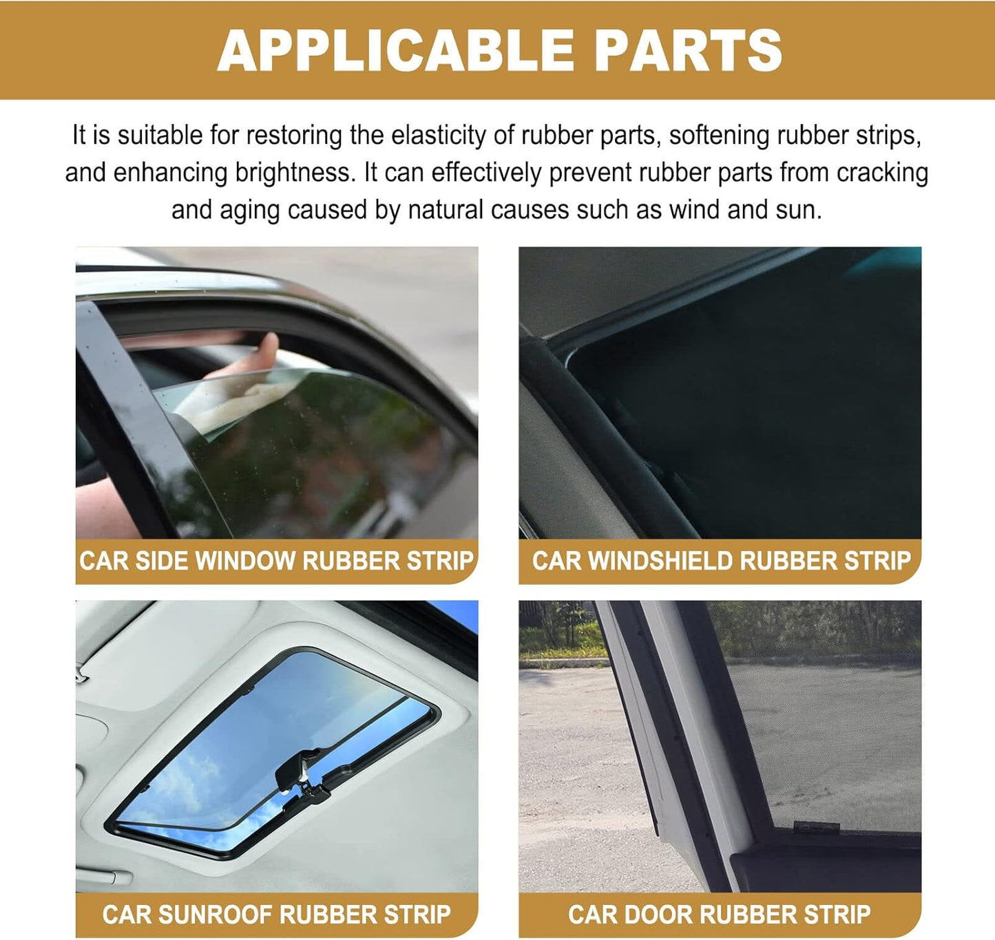 Car Rubber Care,100Ml Rubber Gloss Plastic Care Rubber Conditioner Coating Paste Maintenance Car Interior Cleaner and Care