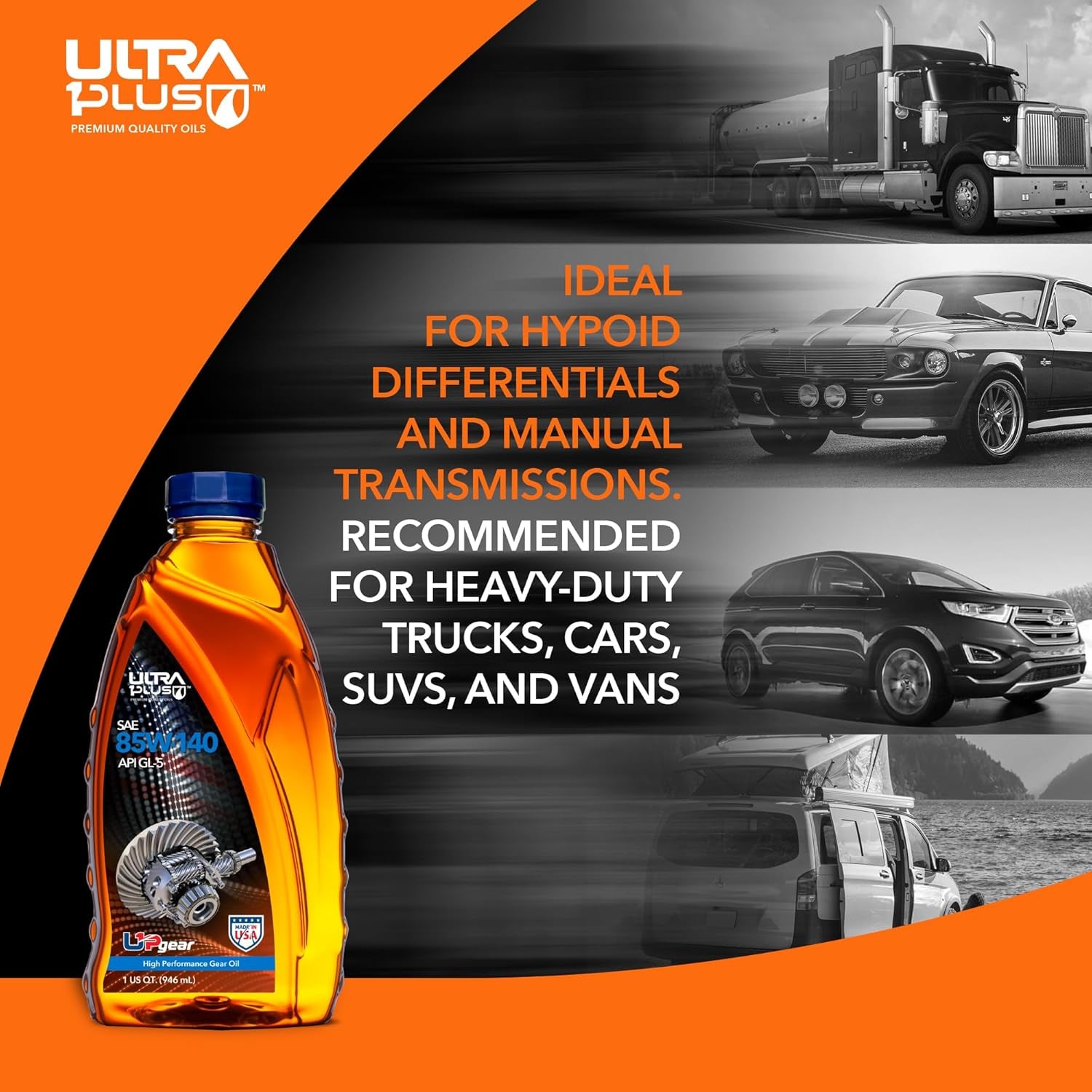 SAE 85W-140 Conventional Gear Oil, API GL-5