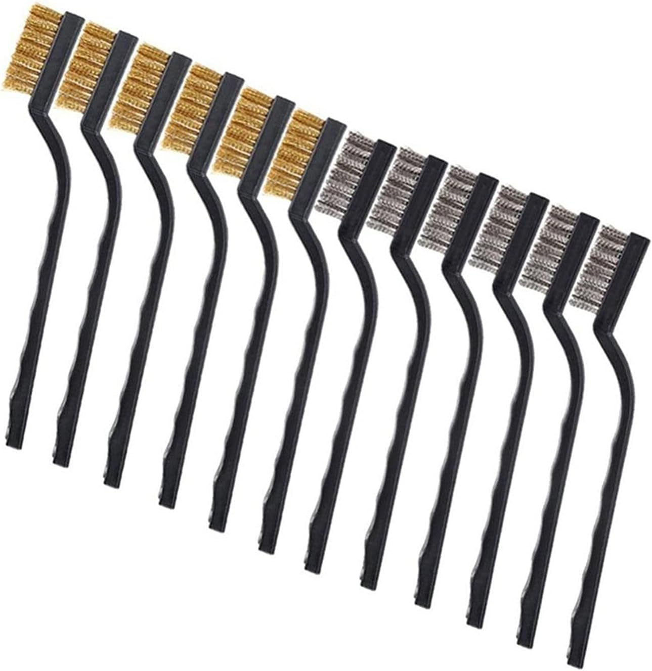 Polishing Pad 12/15PCS Wire Brush Set Stainless Steel Metal Brass Nylon Cleaning Polishing Rust Brush Metal Cleaning Brush Tool High Chemical Resistance and Durability Performanc