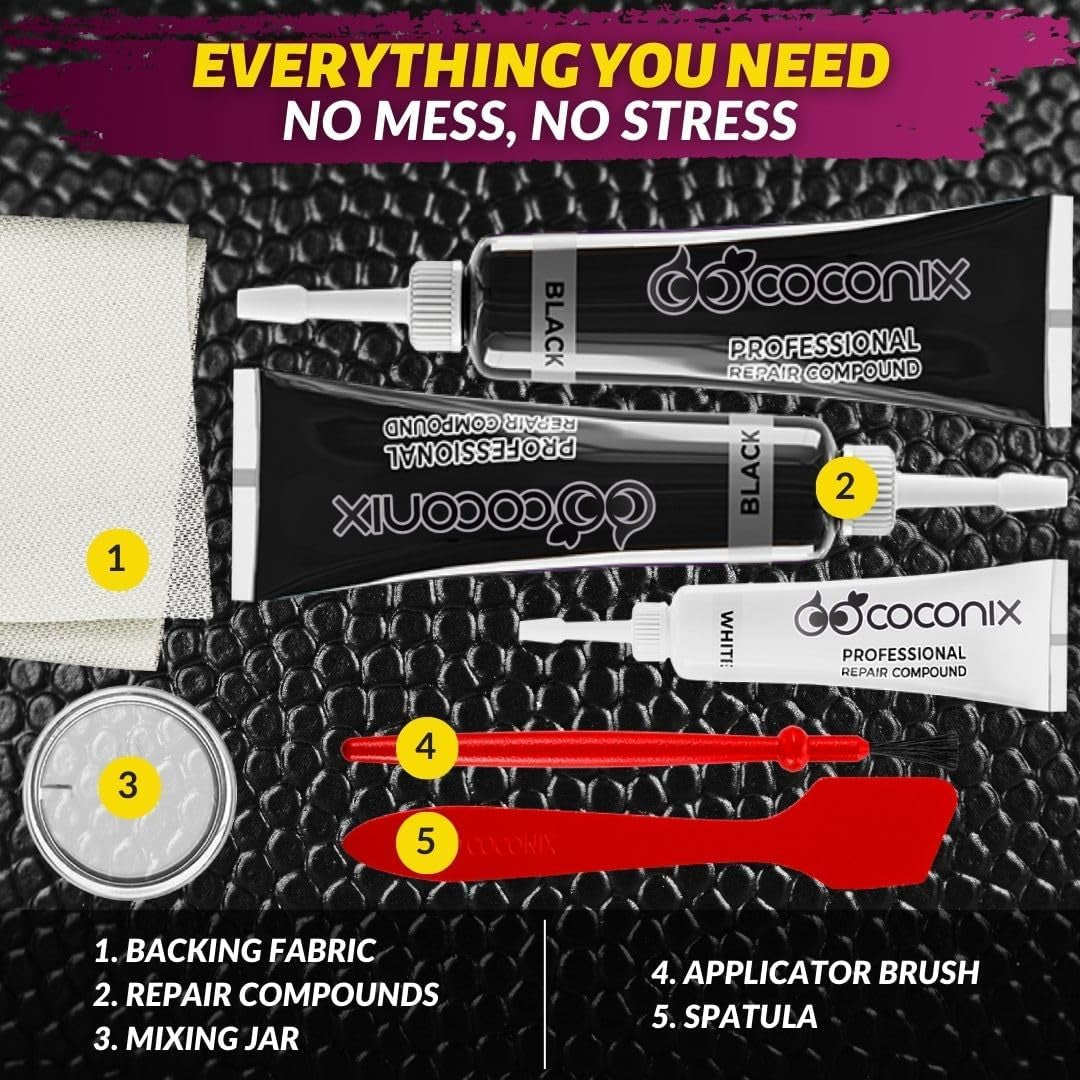 Leather Care PRO Professional Black Leather & Vinyl Repair Kit