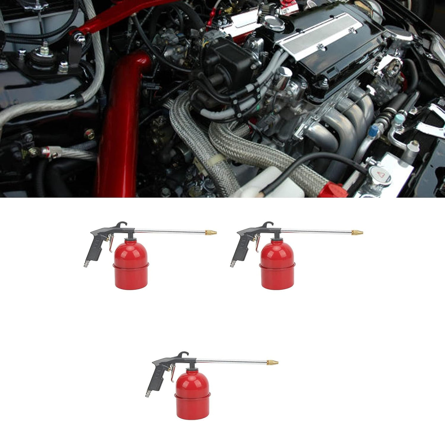 3 Pcs Universal Car Wash Sprayer Soap Foam ABS Metal Engine Cleaning Sprayer with Watering Can for Automobile