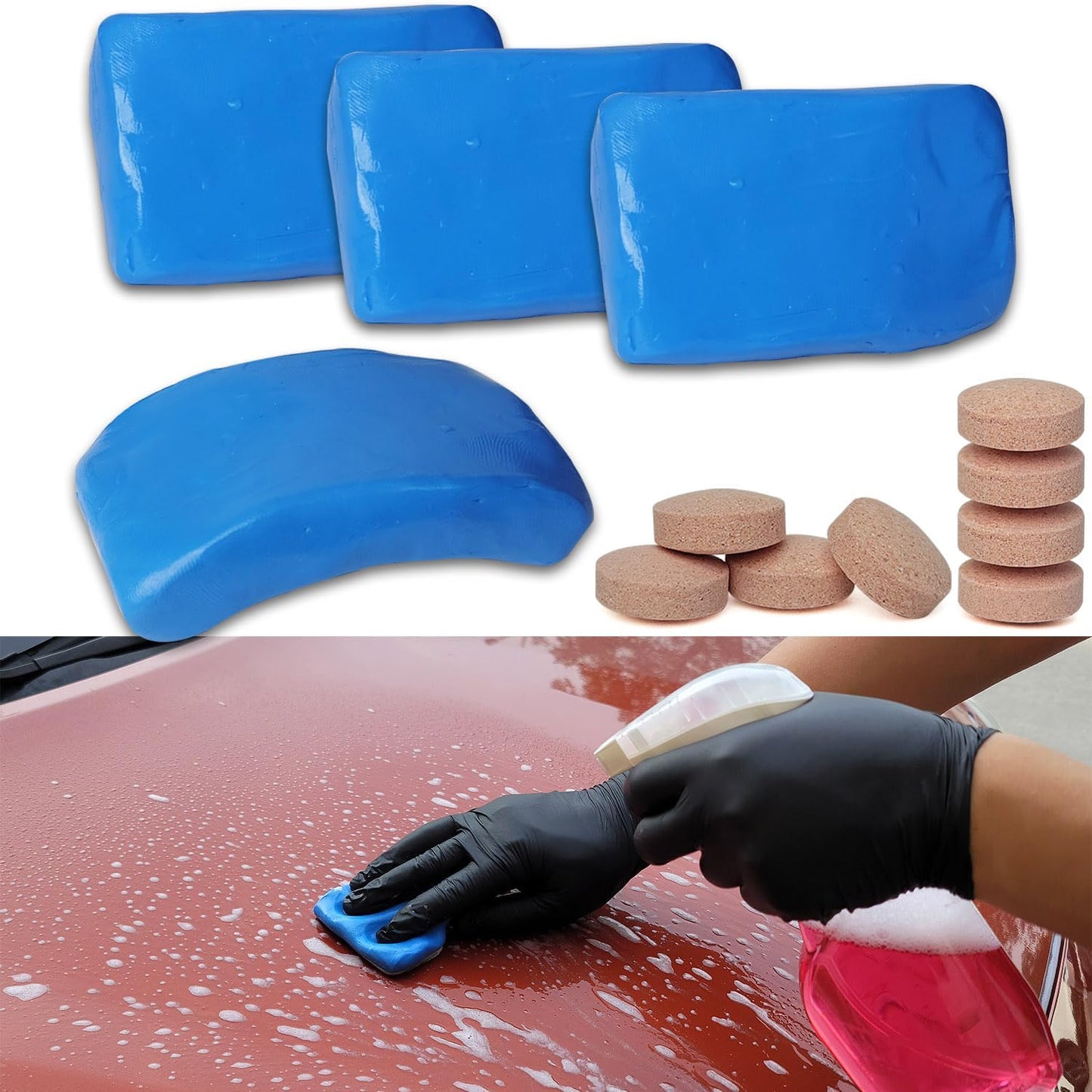 Windshield Washer Fluid Tablets and Car Clay Bars Auto Detailing