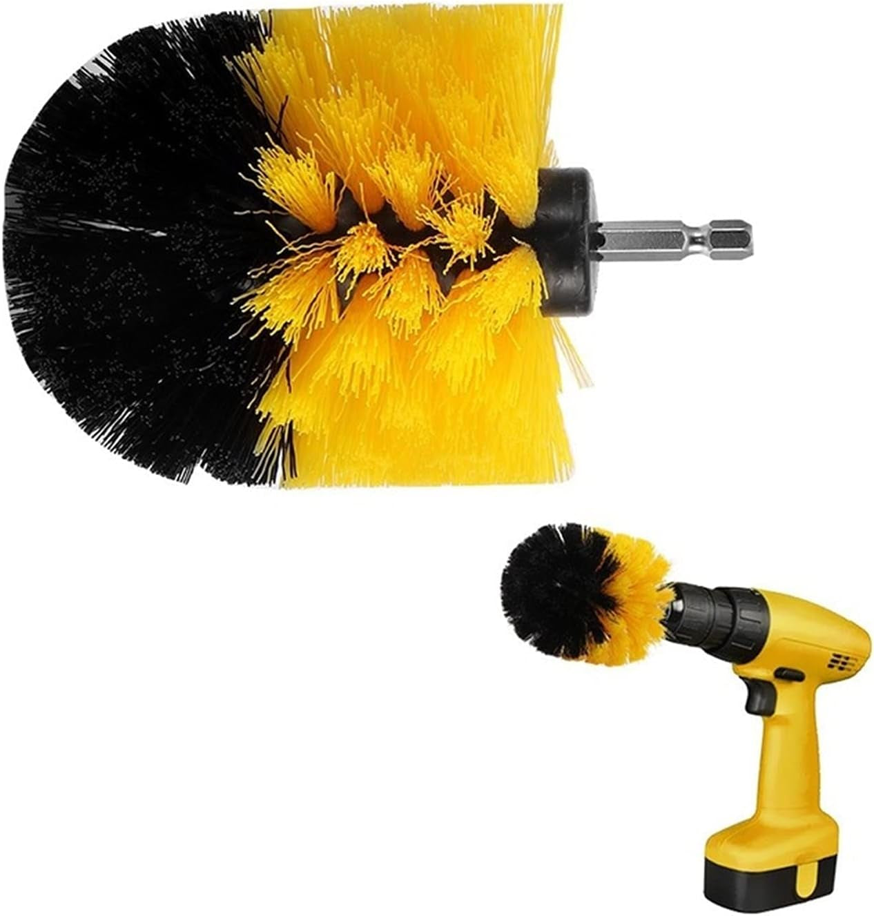 Polishing Pad Electric Drill Brush Kit Tile Grout Scrubber Cleaning Drill Nylon Brushes Tub Cleaner Kit Wood Grinding Polishing Tool High Chemical Resistance and Durability Performanc