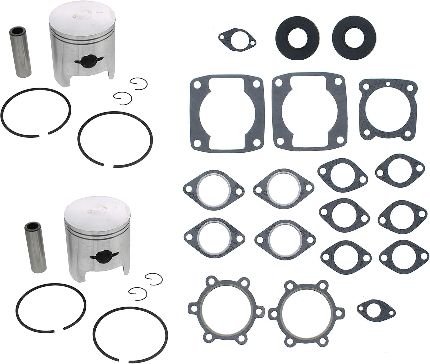 Piston and Gasket Kit for Arctic Cat Panther 1986-1988 Snowmobile by