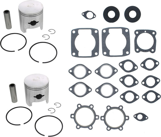 Piston and Gasket Kit for Arctic Cat Panther 1986-1988 Snowmobile by