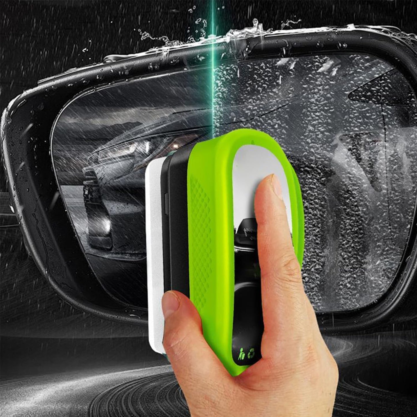 Automotive Oil Film Cleaning Brush, Car Windshield Cleaner, Clear Vision Glass Cleaner, Prevents Rain and Fog Cleaning Glass Brush (1Pcs) (1)