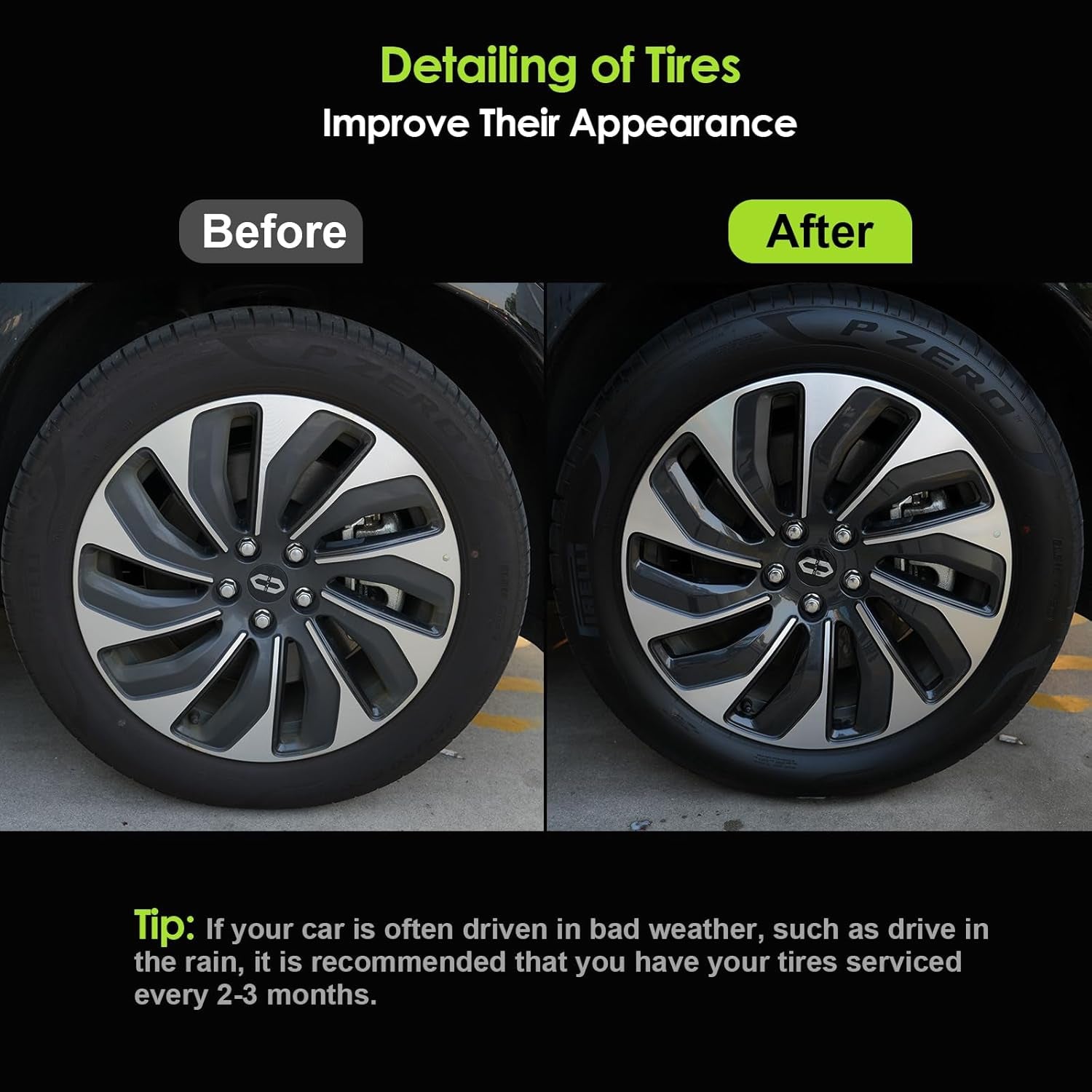 Glass Care Kit,Ceramic Coating for Glass,Hydrophobic Sio2 Windshield Coating,User Friendly Ceramic Tire Coating,Shine Tire Dressing,Tire Coat Spray Safe on Rubber,Vinyl and Plastic