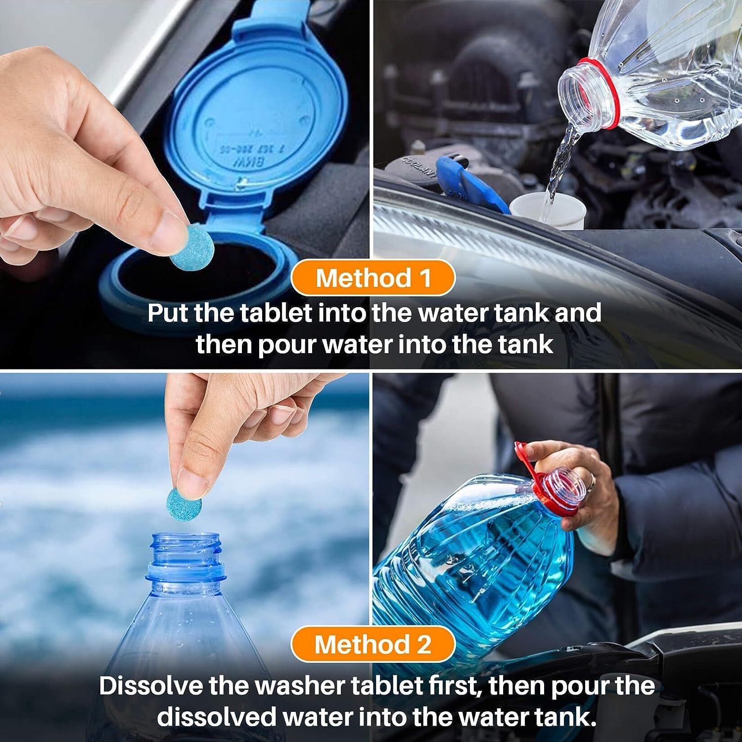 Car Windshield Washer Tablets - Washer Fluid Tablets Glass Cleaner Concentrate Car Windshield Wiper Fluid Car Windshield Cleaner Automotive Glass Cleaner