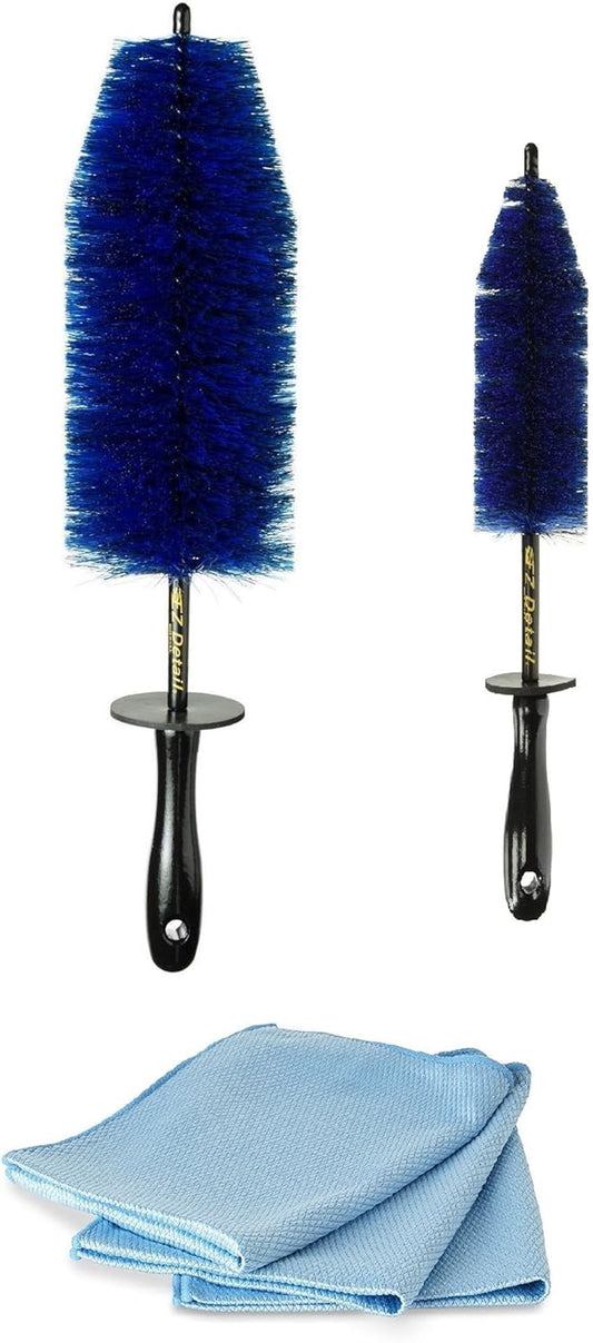 Wheel Brush Kit with EZ Detail and Chrome Polishing Towels