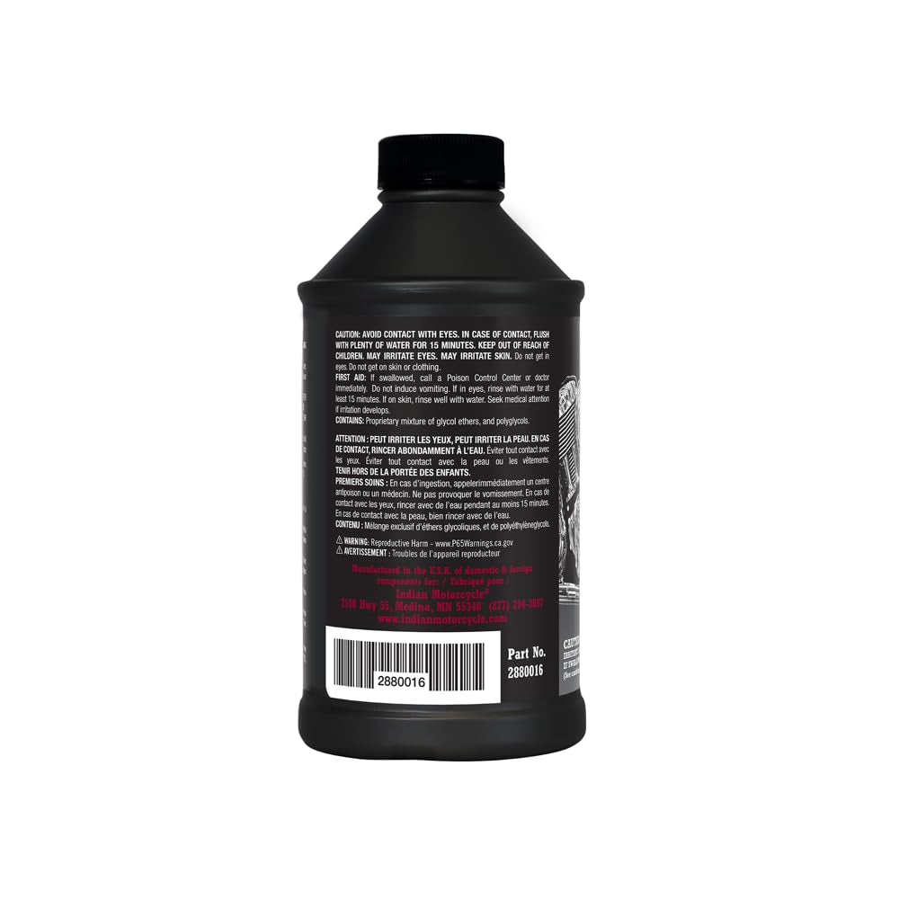 Dot 4 Brake Fluid, for Specific Models, for Maximum Brake Lever Response and Sensitivity, 12 Oz., Part 2880016