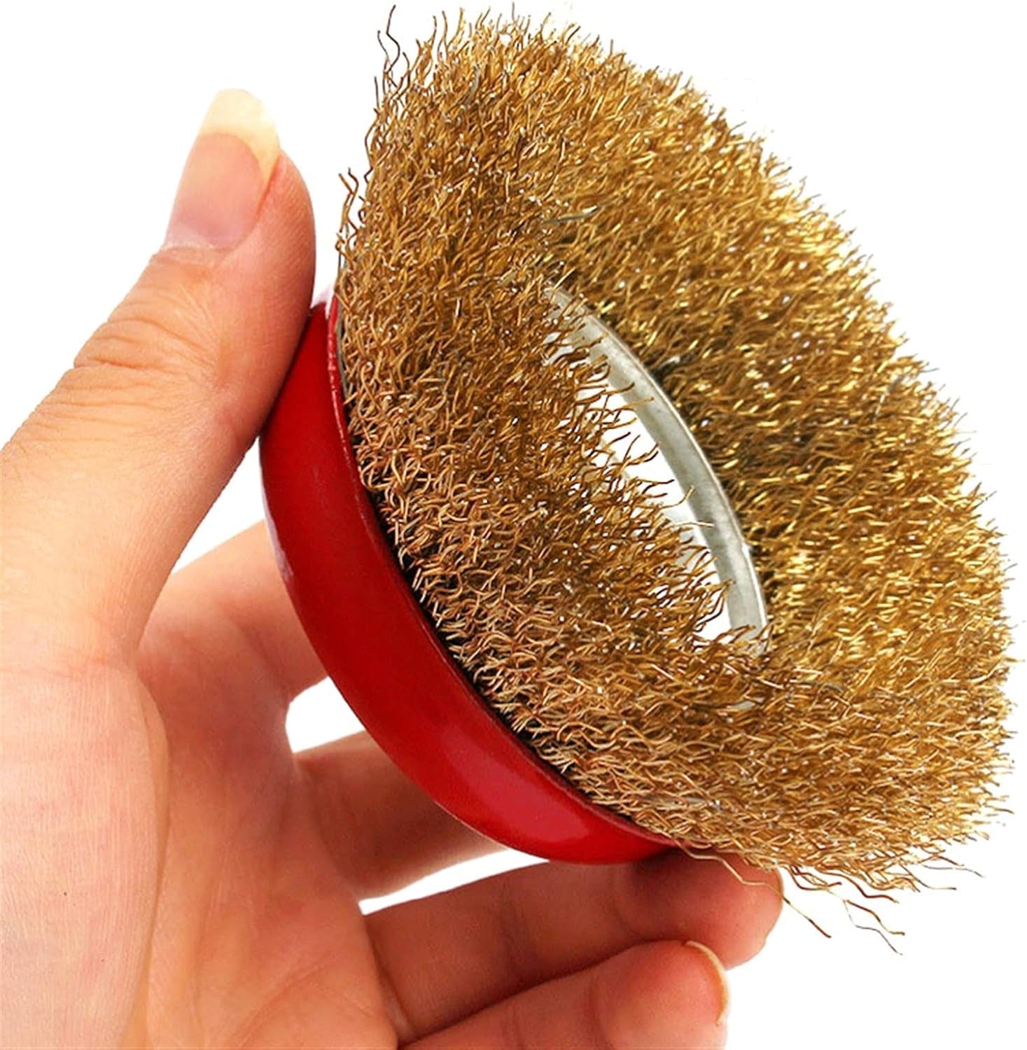 Polishing Pad 4Pcs Grinding Wire Brush Metal Rust Removal Polishing Wheel Copper Wire Wheels Rims Steel Wire Wheel Brush for Angle Grinders High Chemical Resistance and Durability Perform